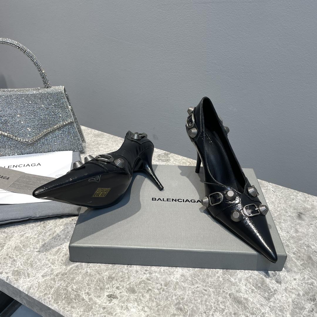 Balenciaga Cagole 90mm Pump In Black - EUR FASHION