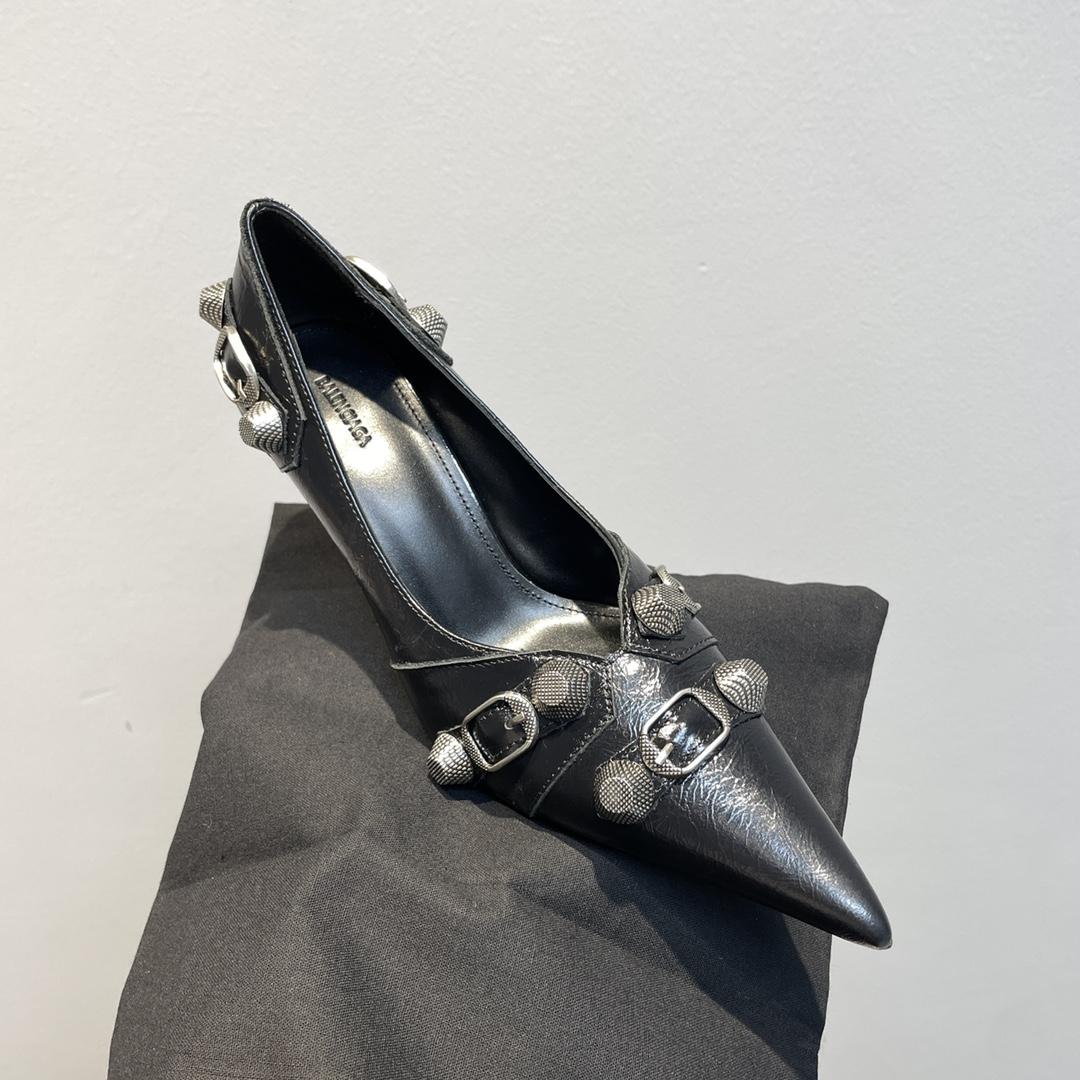 Balenciaga Cagole 90mm Pump In Black - EUR FASHION