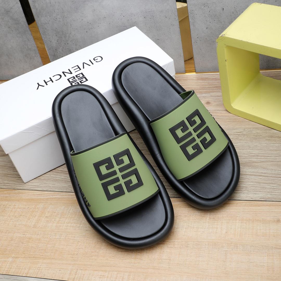 Givenchy 4G Logo Rubber Slides Sandals - EUR FASHION