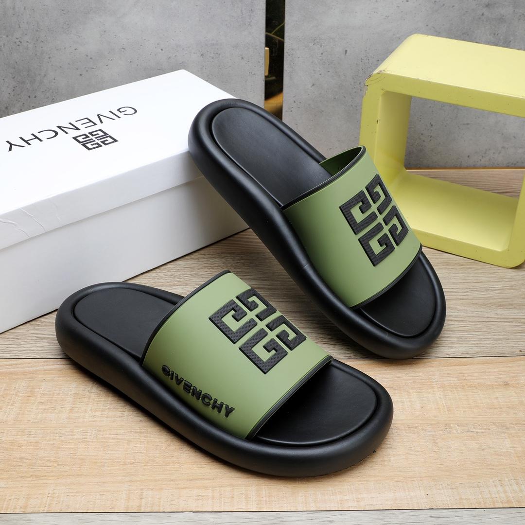 Givenchy 4G Logo Rubber Slides Sandals - EUR FASHION