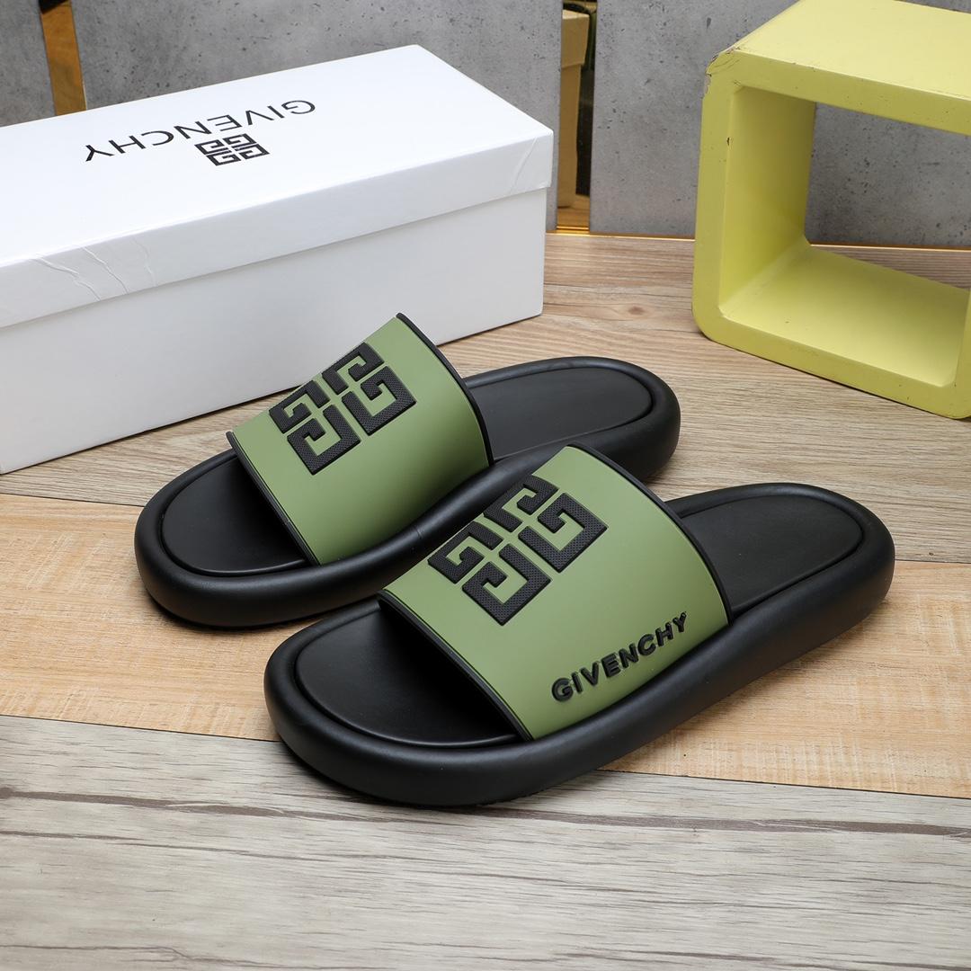 Givenchy 4G Logo Rubber Slides Sandals - EUR FASHION