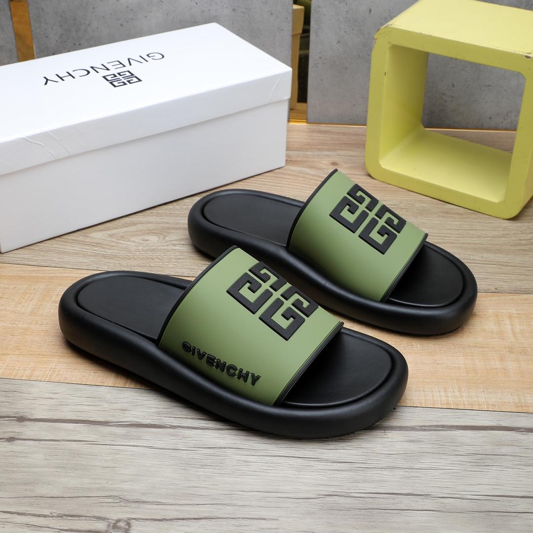 Givenchy 4G Logo Rubber Slides Sandals - EUR FASHION