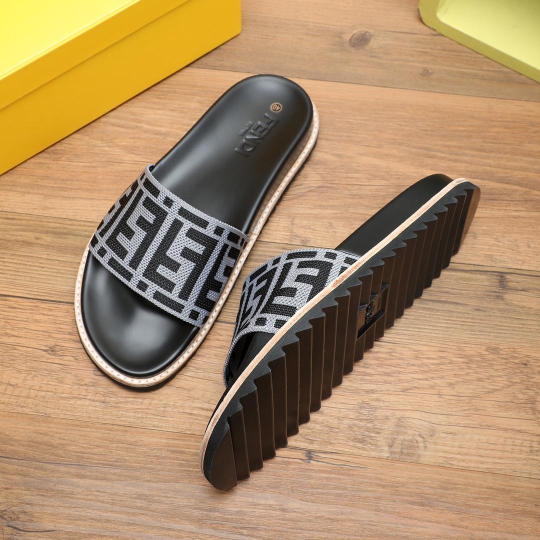 Fendi FF Logo Slides - EUR FASHION