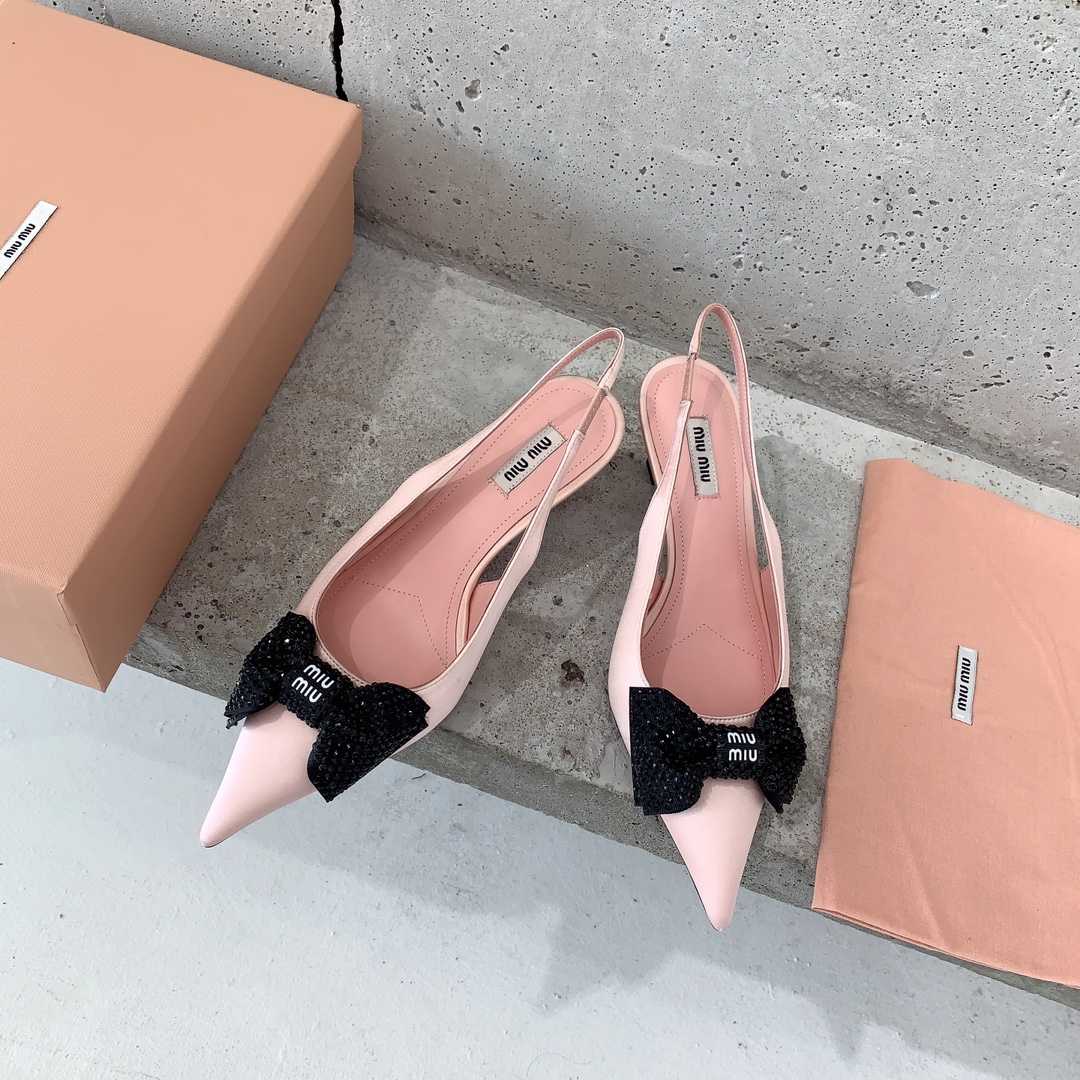 Miu Miu Satin Slingback Pumps - EUR FASHION