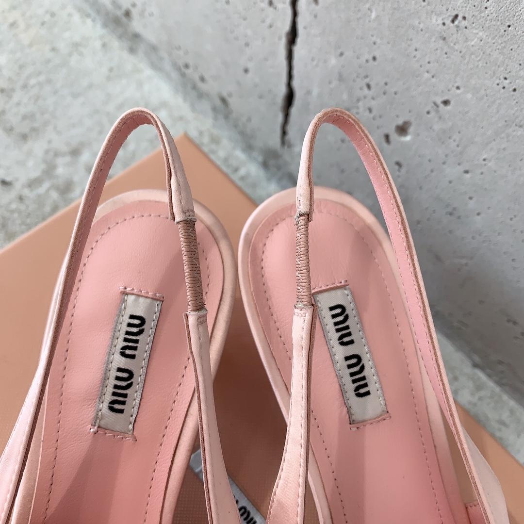 Miu Miu Satin Slingback Pumps - EUR FASHION