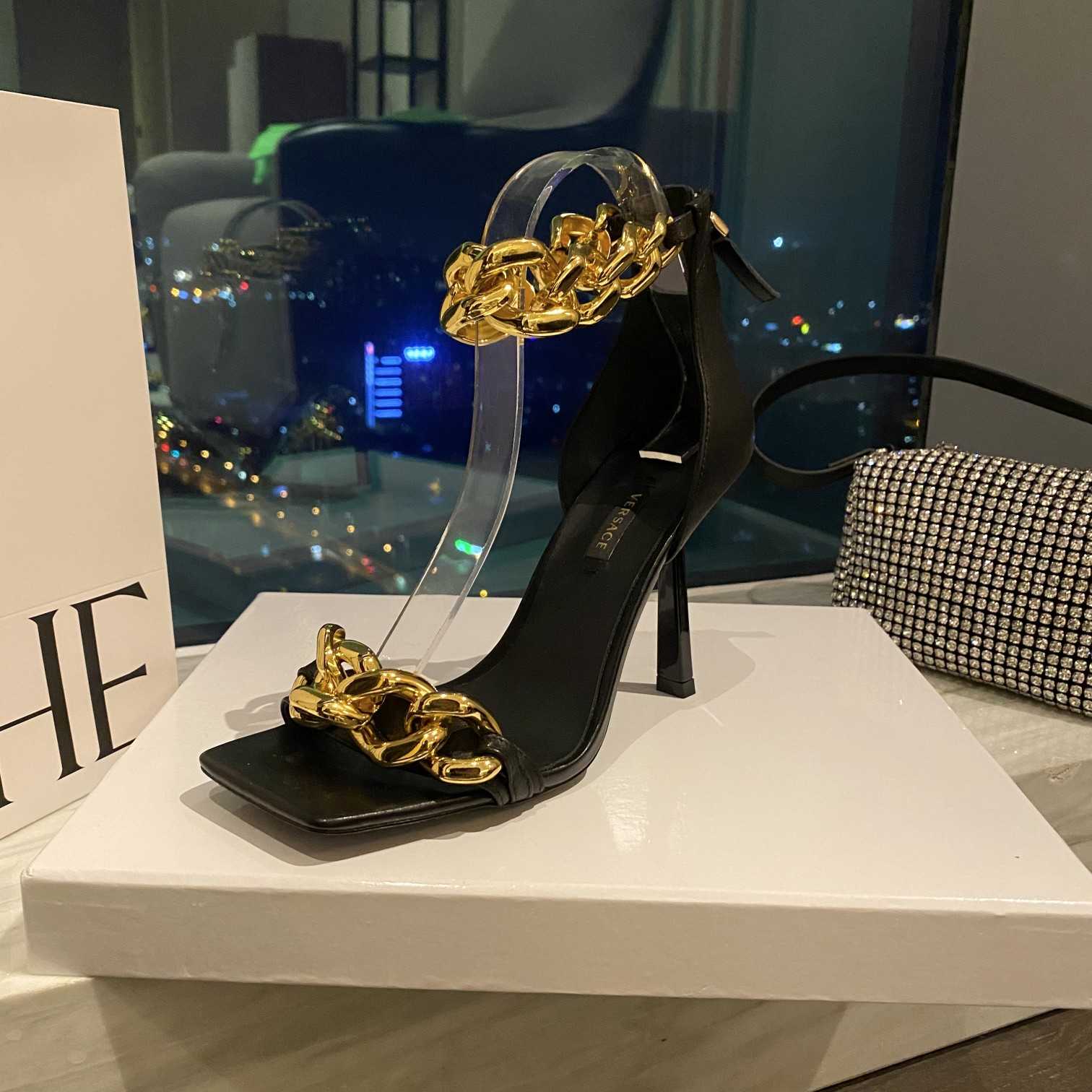 Versace Medusa Chain High Heel Sandals - EUR FASHION