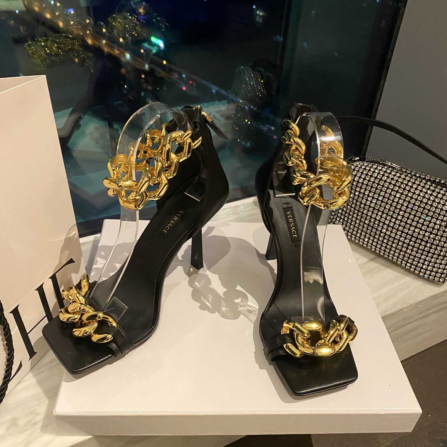 Versace Medusa Chain High Heel Sandals - EUR FASHION