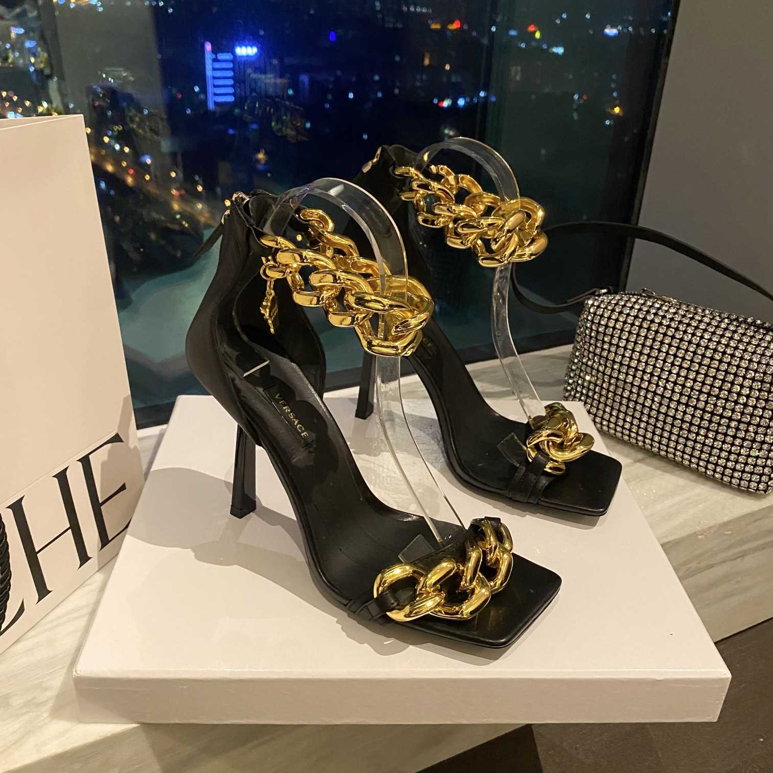 Versace Medusa Chain High Heel Sandals - EUR FASHION