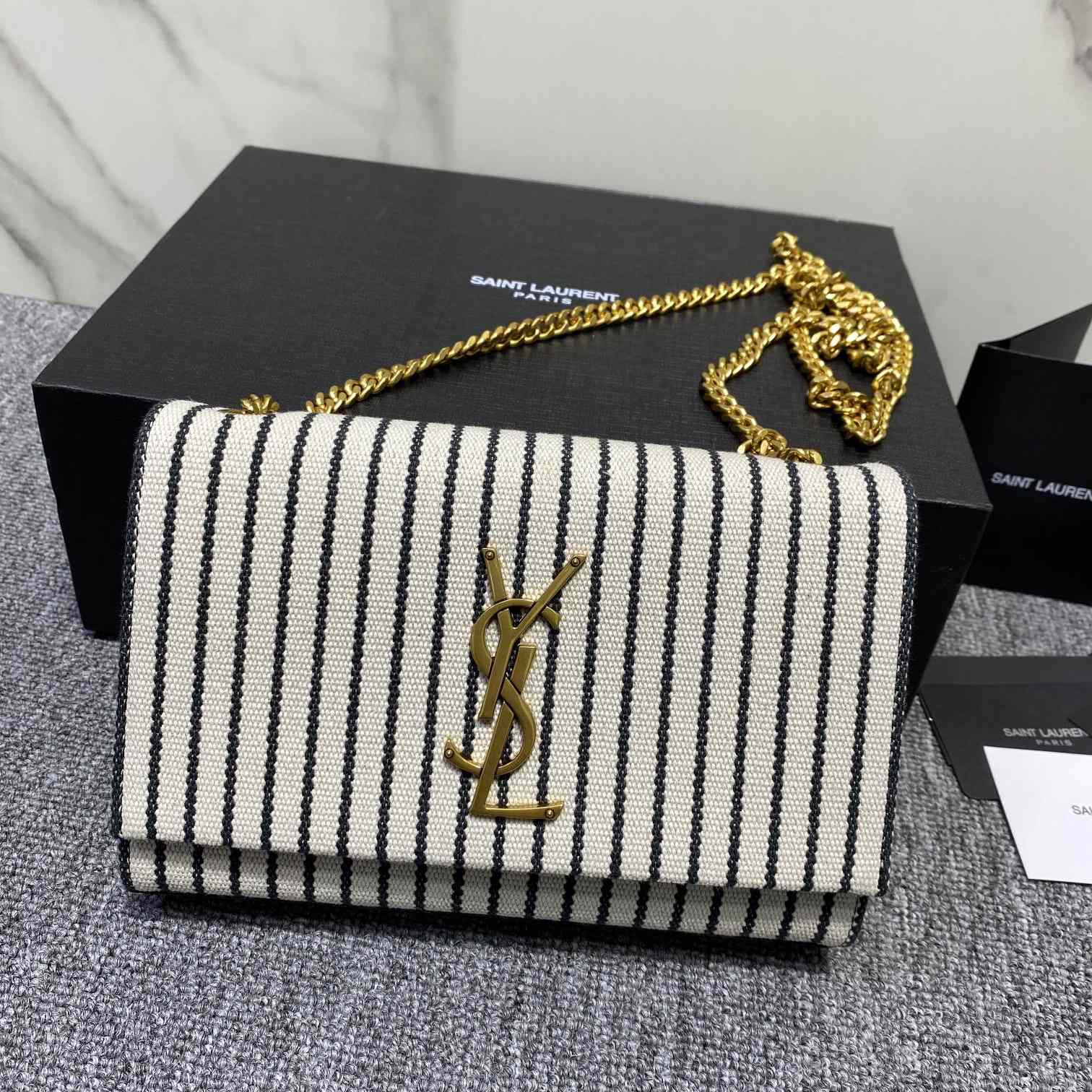 Saint Laurent Striped Small Chain Bag(20x13x5.5cm) - EUR FASHION