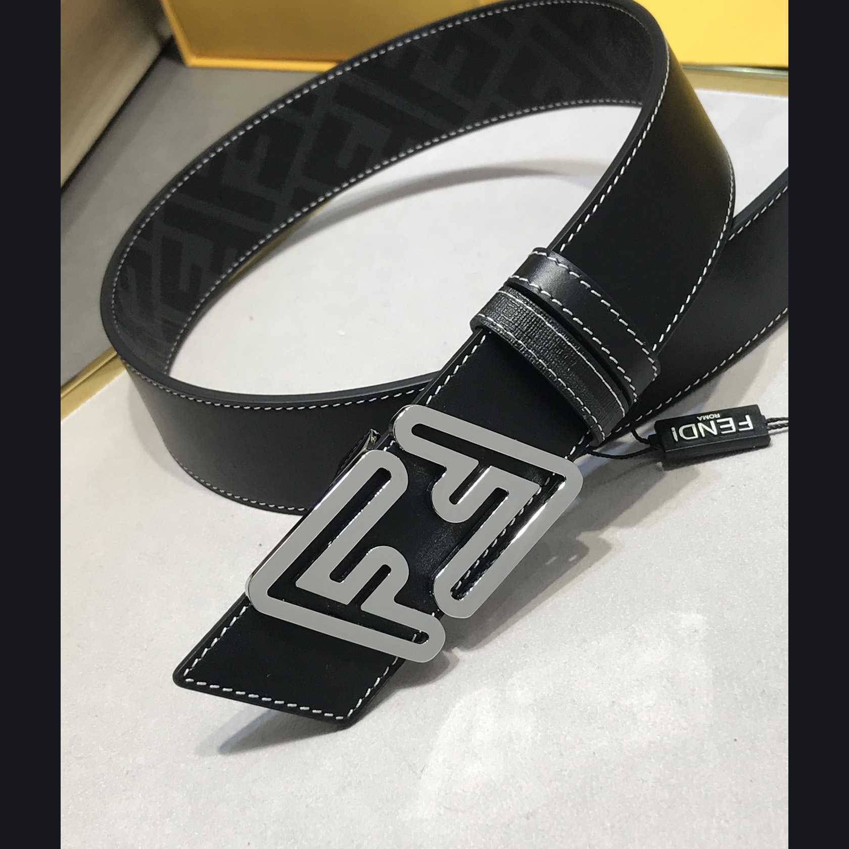 Fendi Black Leather Belt - EUR FASHION