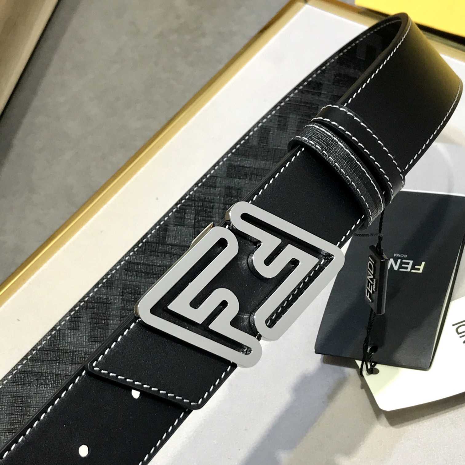 Fendi Black Leather Belt - EUR FASHION