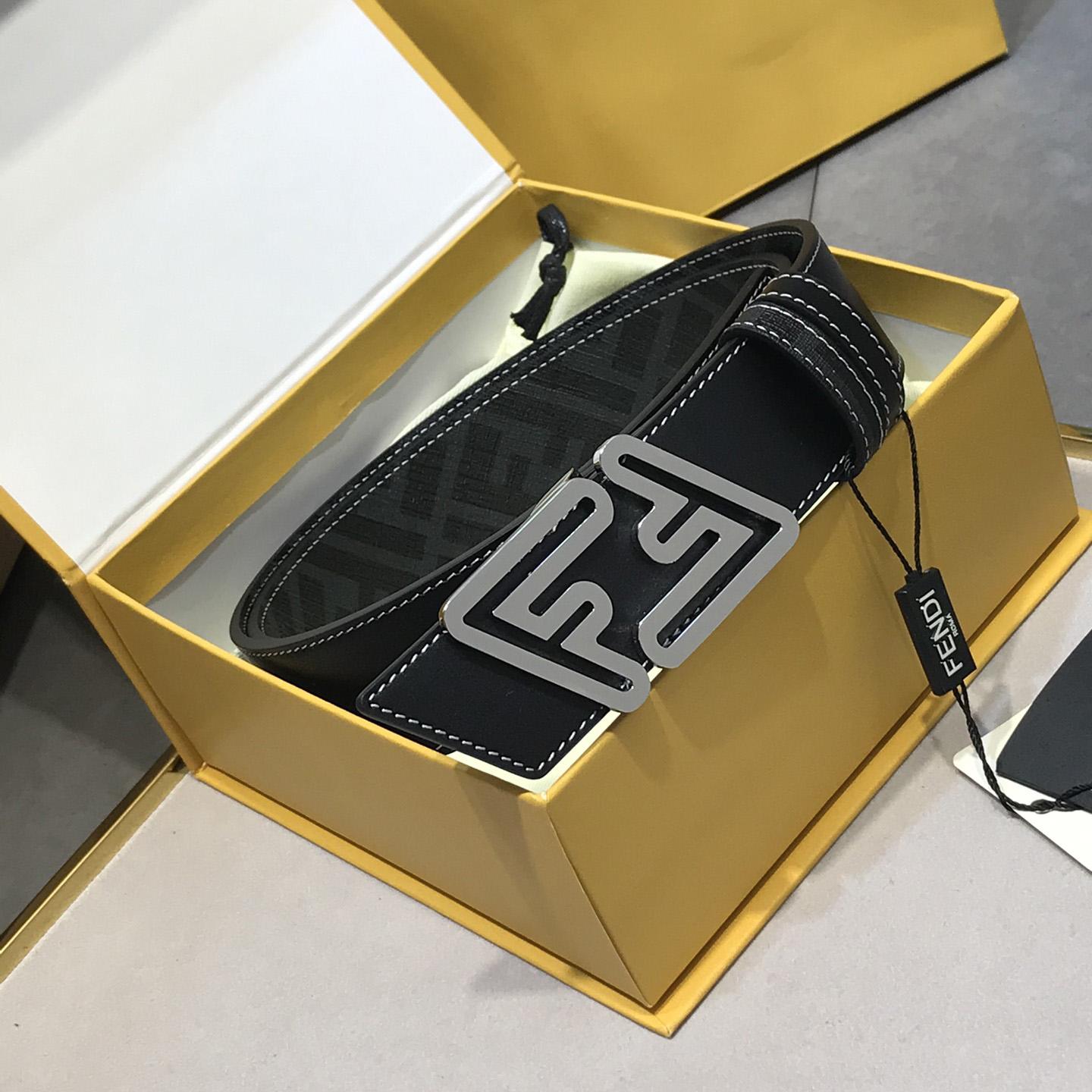 Fendi Black Leather Belt - EUR FASHION