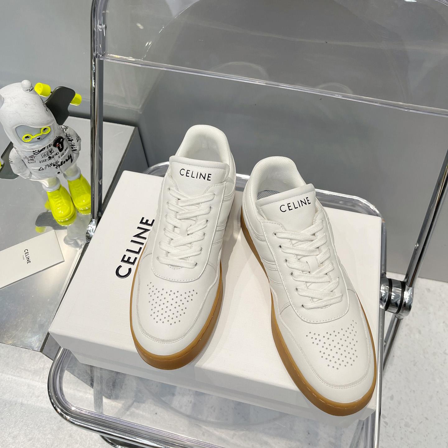 Celine Trainer Low Lace -Up Sneaker In Calfskin - EUR FASHION