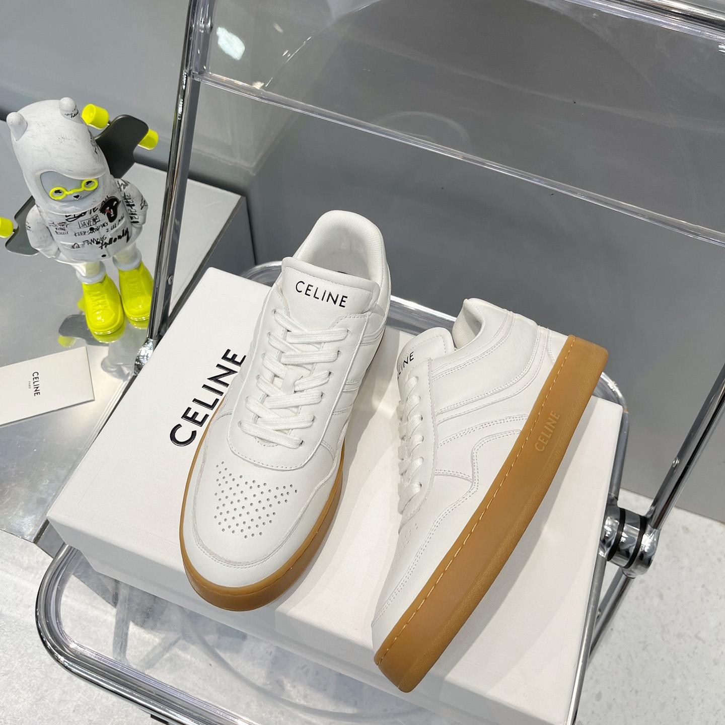 Celine Trainer Low Lace -Up Sneaker In Calfskin - EUR FASHION