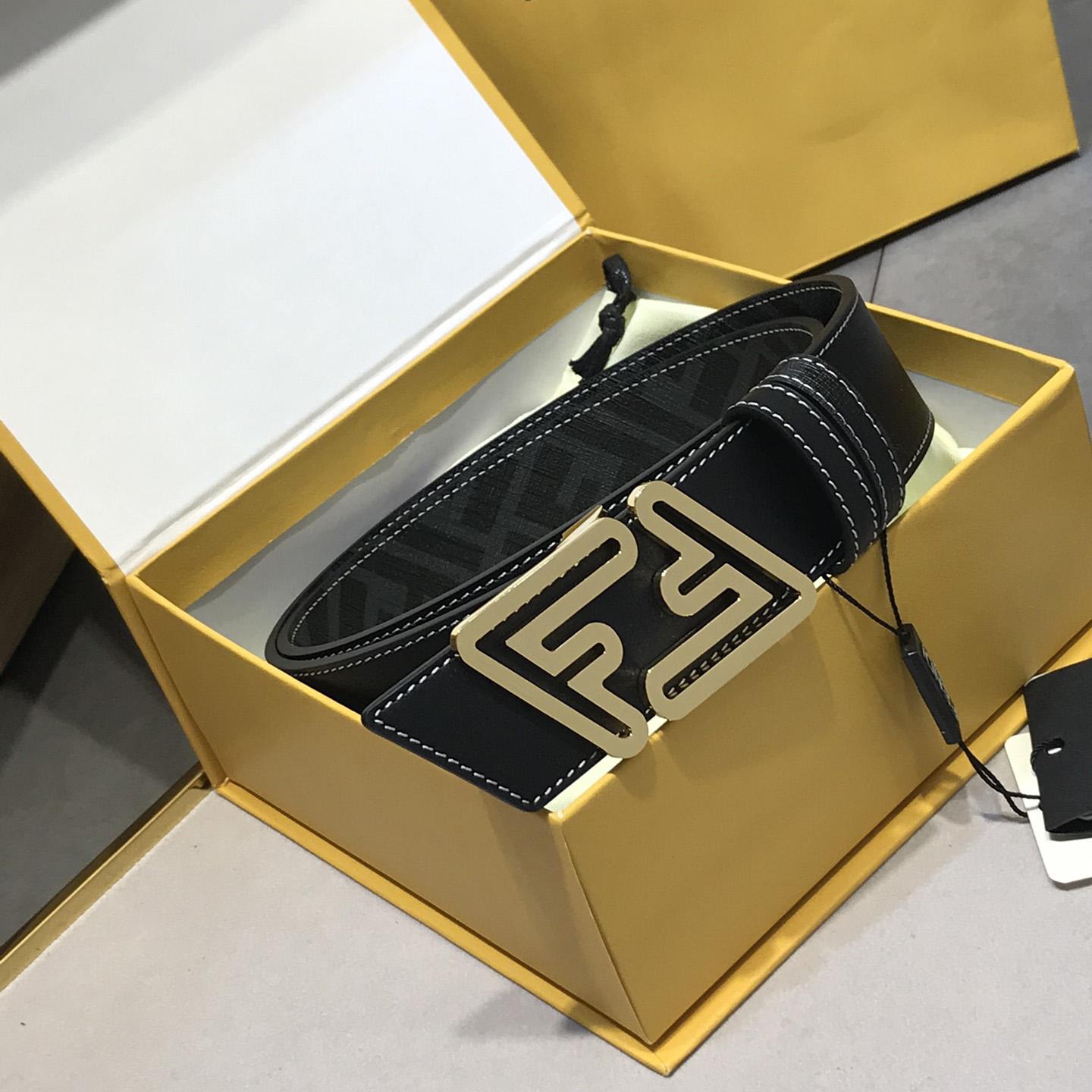 Fendi Black Leather Belt - EUR FASHION