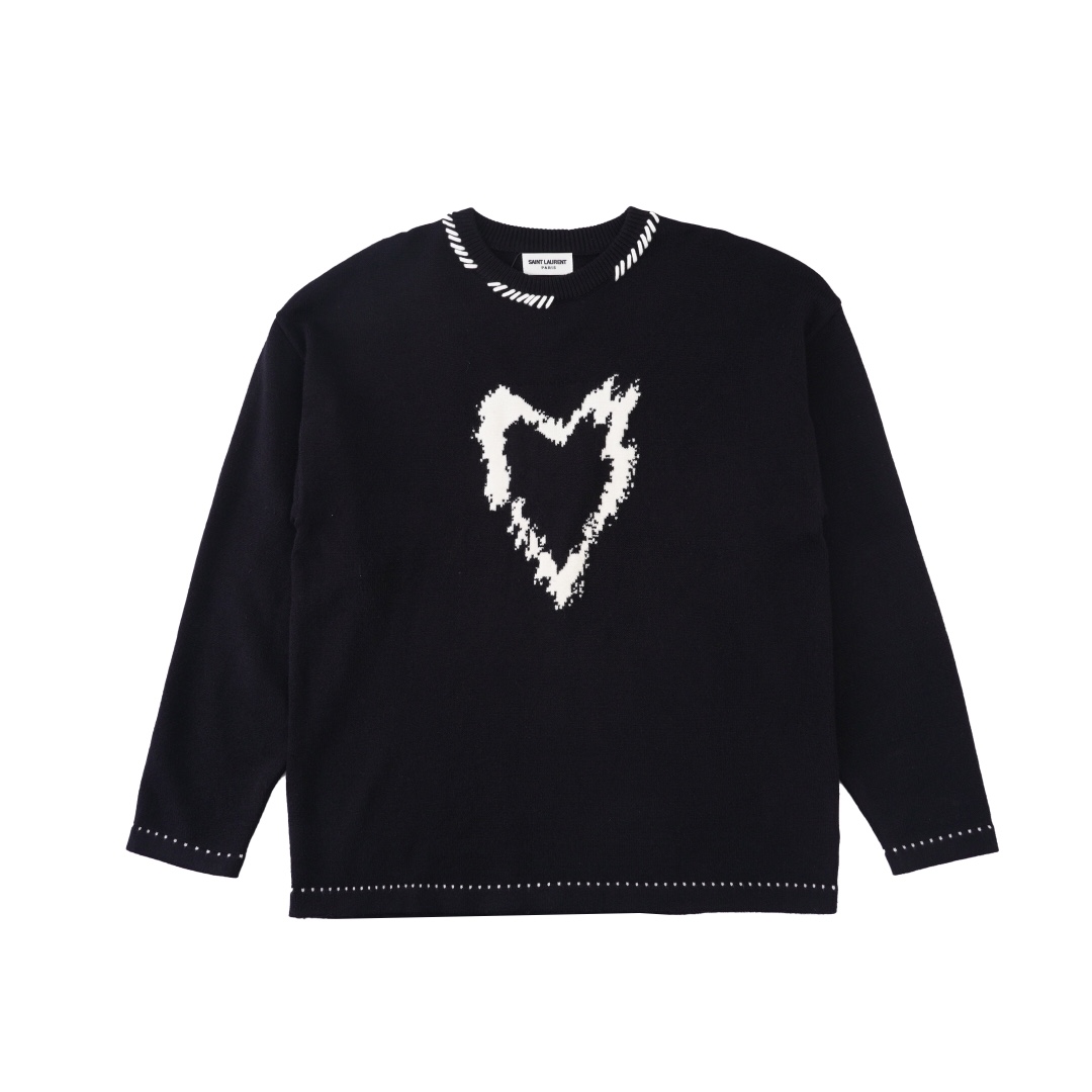 Saint Laurent Heart Sweater - EUR FASHION