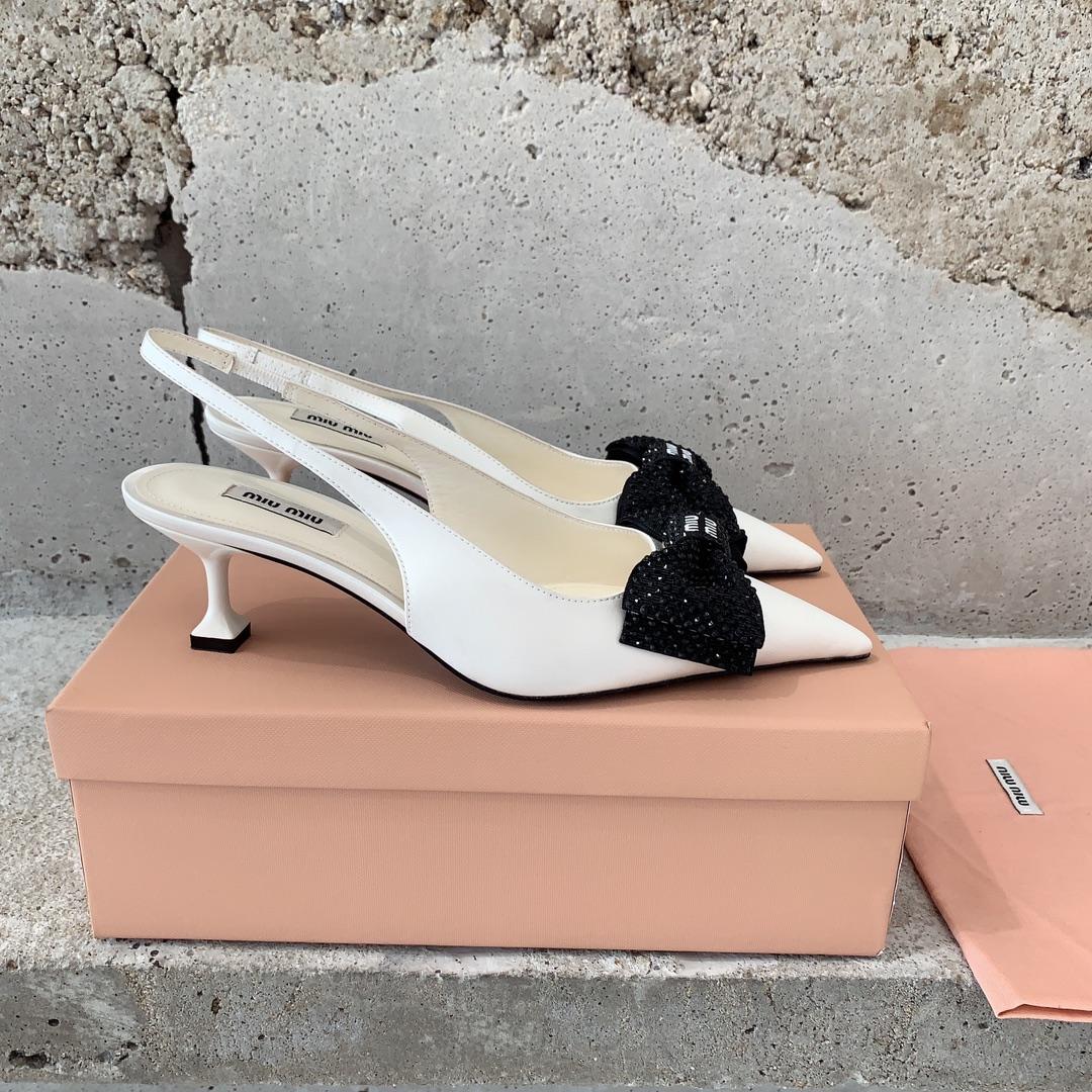 Miu Miu Satin Slingback Pumps - EUR FASHION