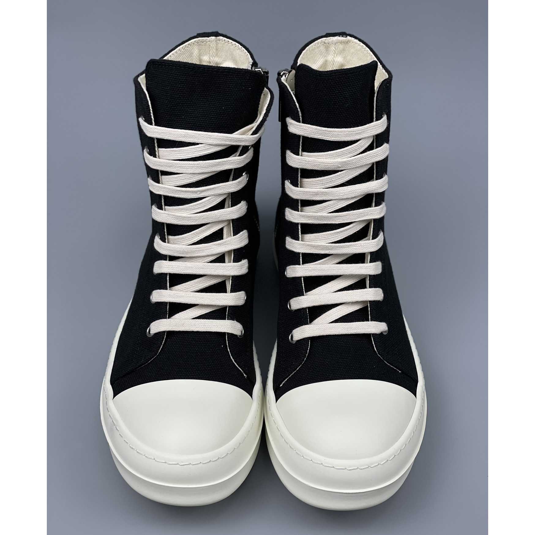 Rick Owens Black Suede High Sneakers - EUR FASHION