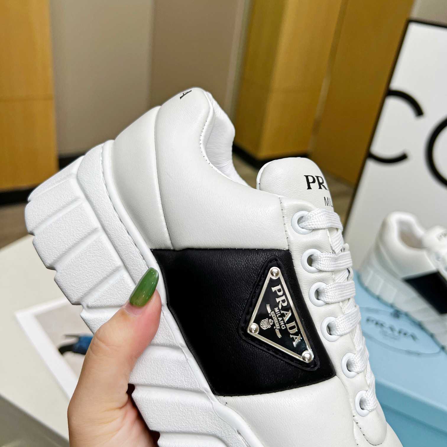 Prada Padded Nappa Leather Sneakers - EUR FASHION