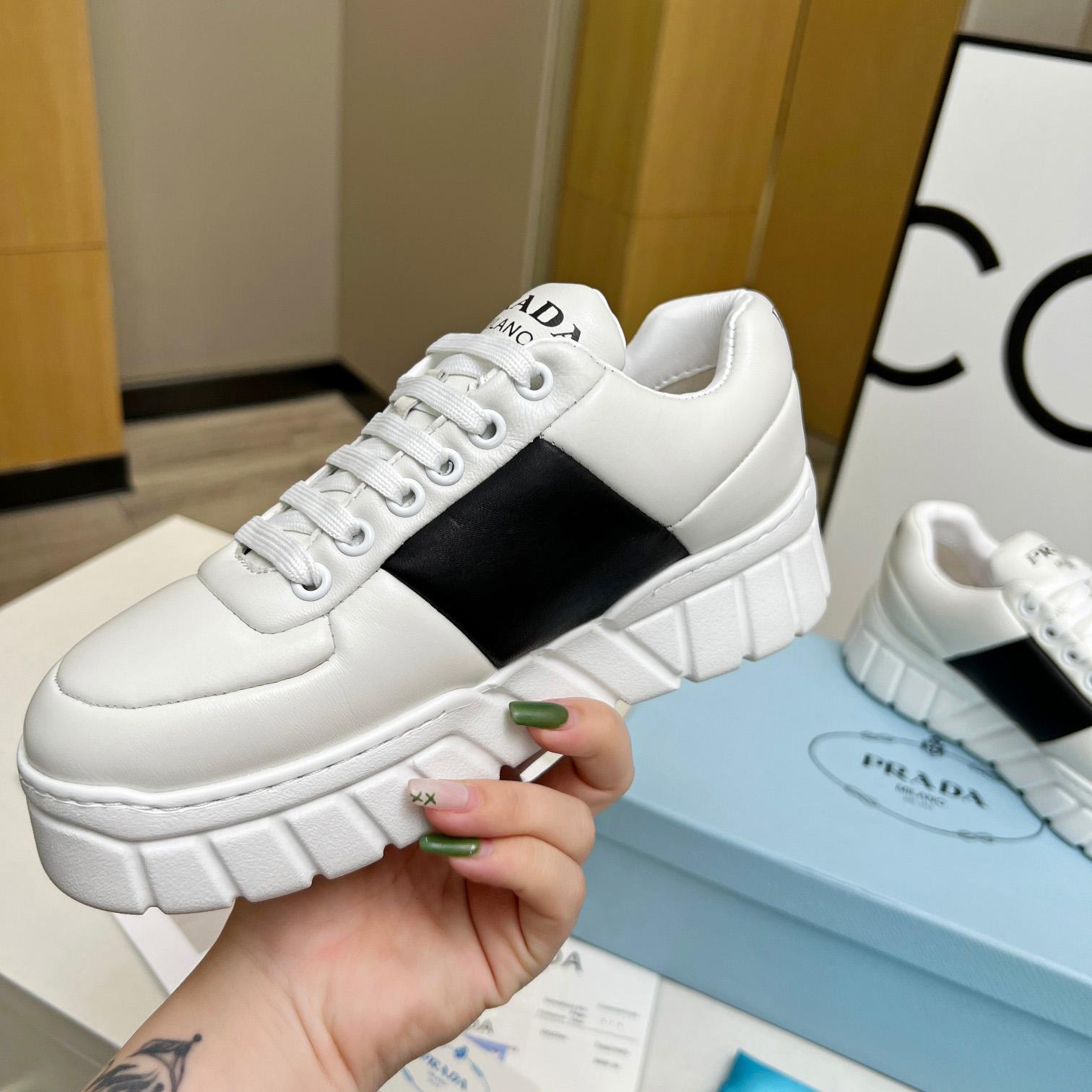 Prada Padded Nappa Leather Sneakers - EUR FASHION