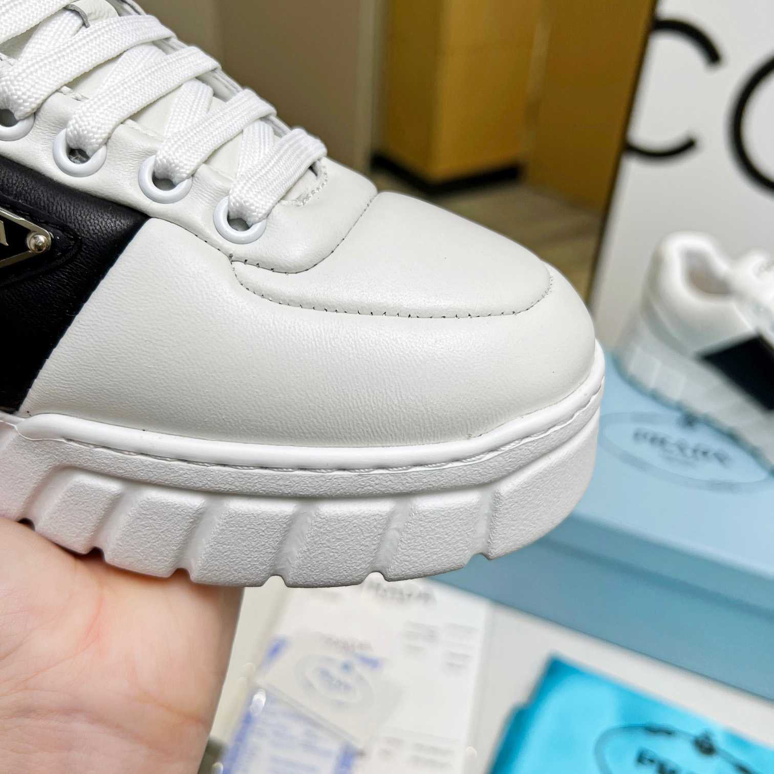 Prada Padded Nappa Leather Sneakers - EUR FASHION