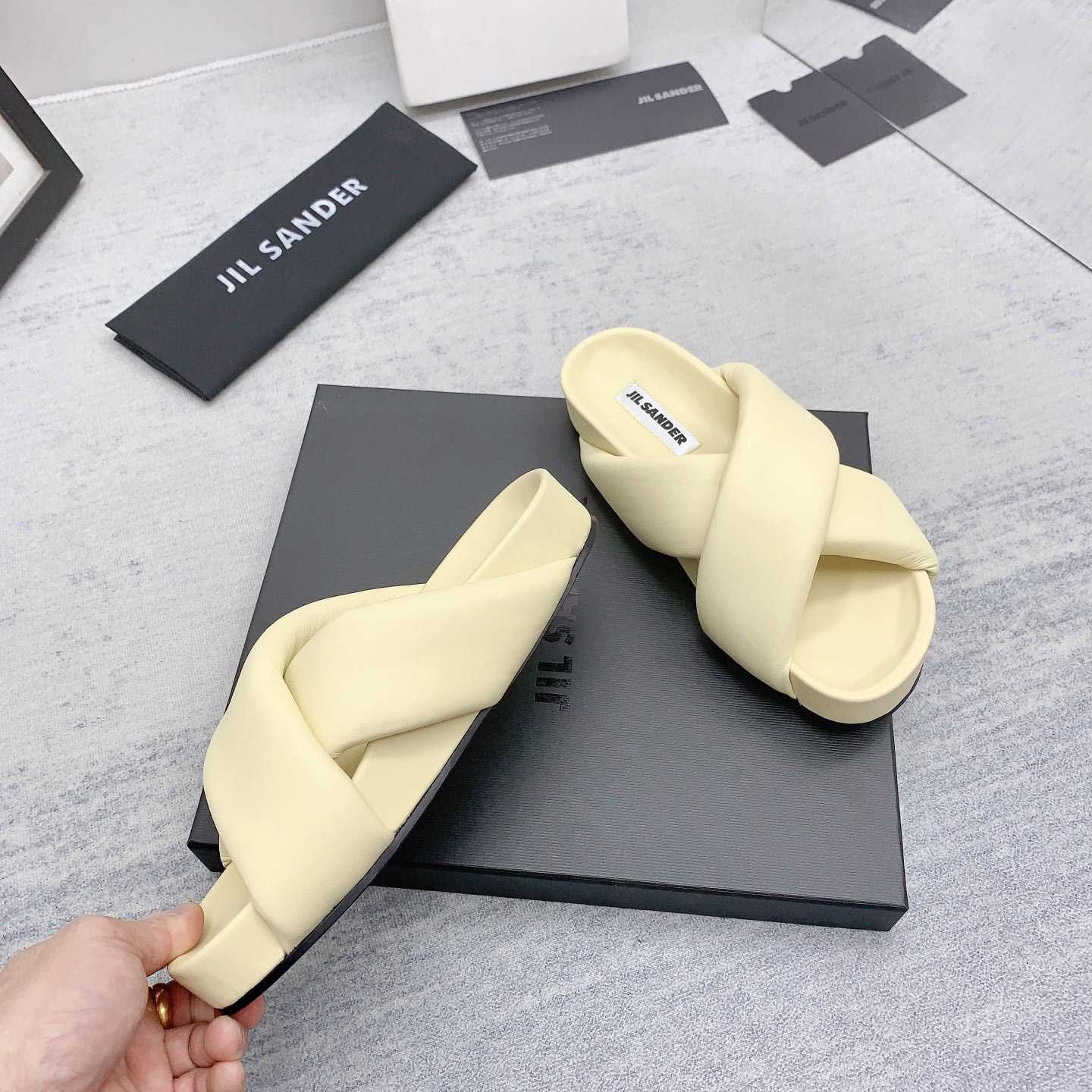 JIl Sander Padded Slides - EUR FASHION