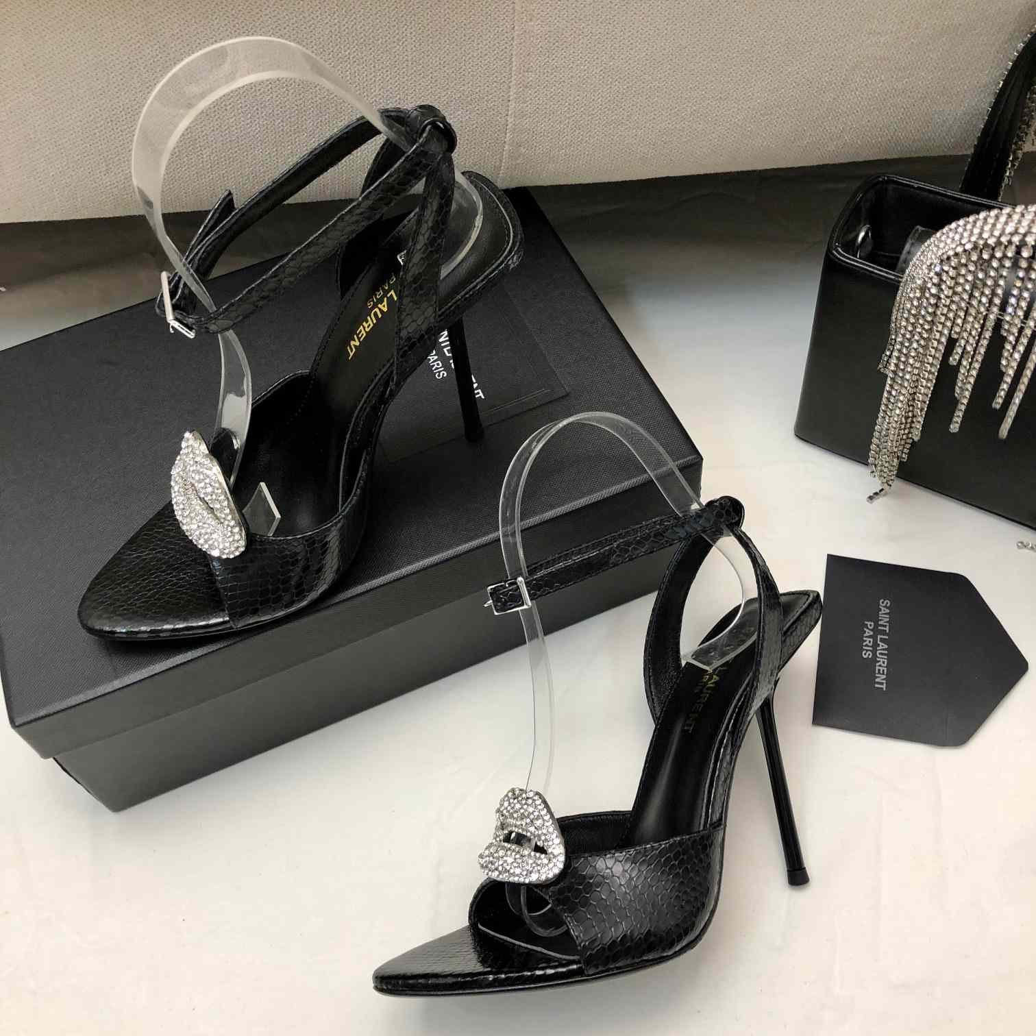 Saint Laurent Crystal-embellished Sandals - EUR FASHION