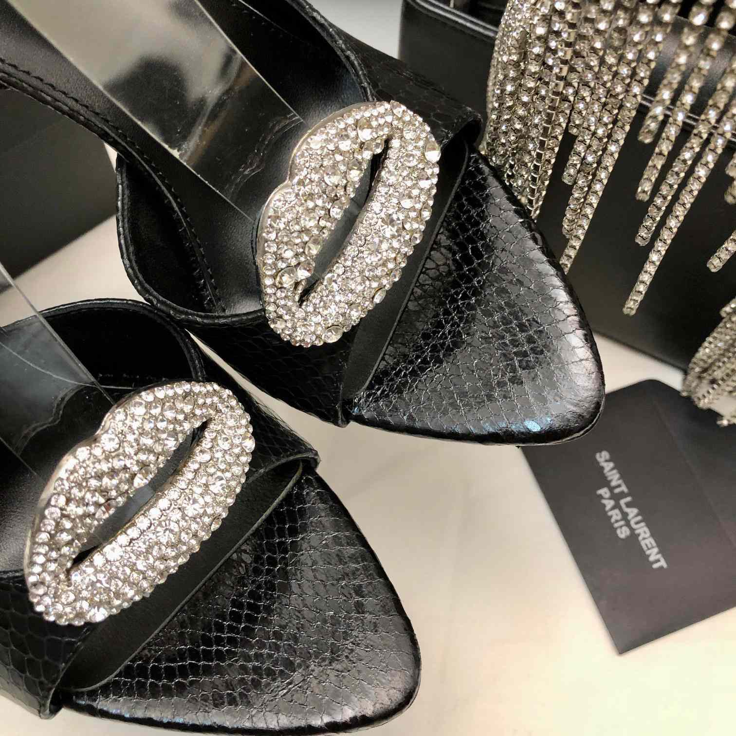 Saint Laurent Crystal-embellished Sandals - EUR FASHION