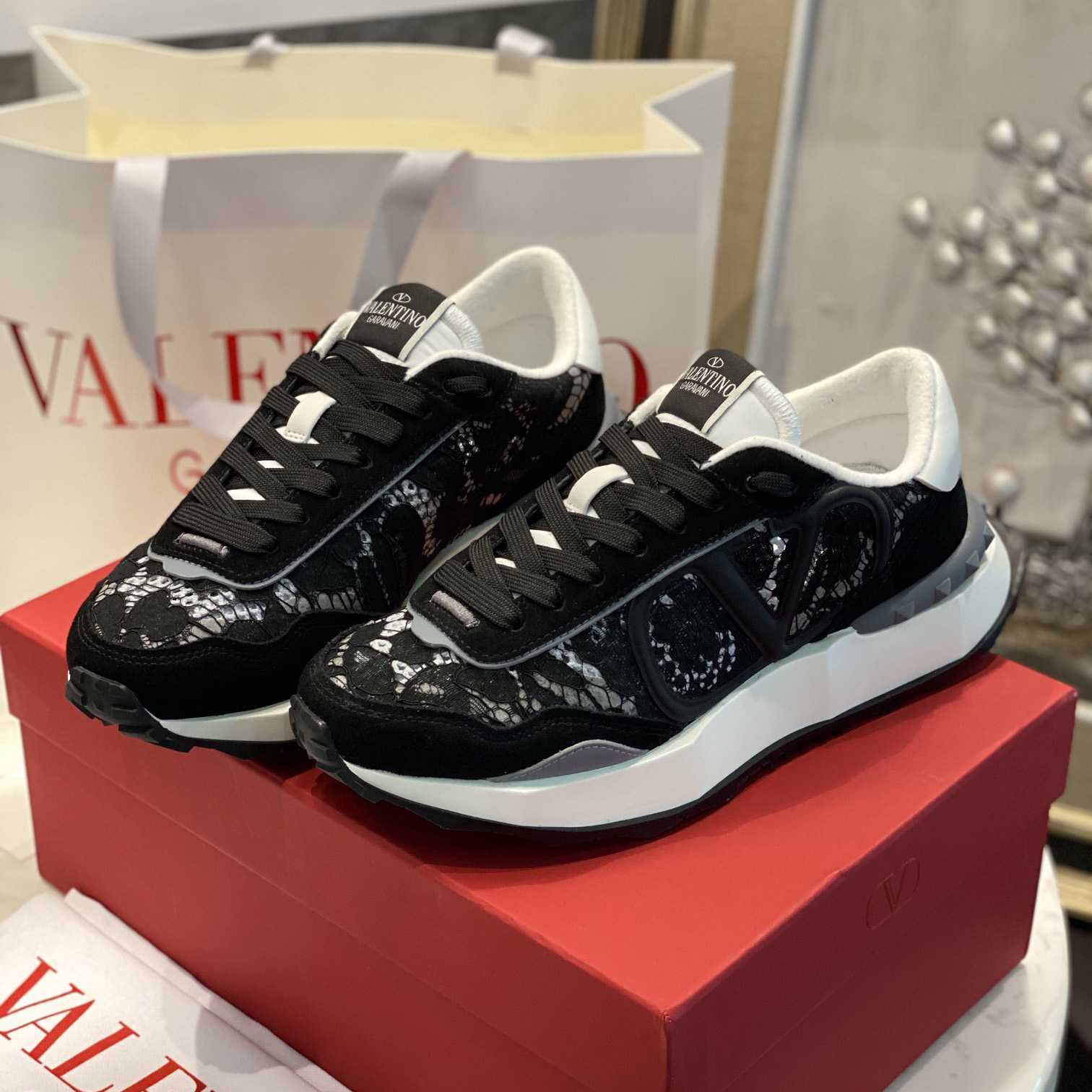 Valenti Lace And Mesh Lacerunner Sneaker  - EUR FASHION