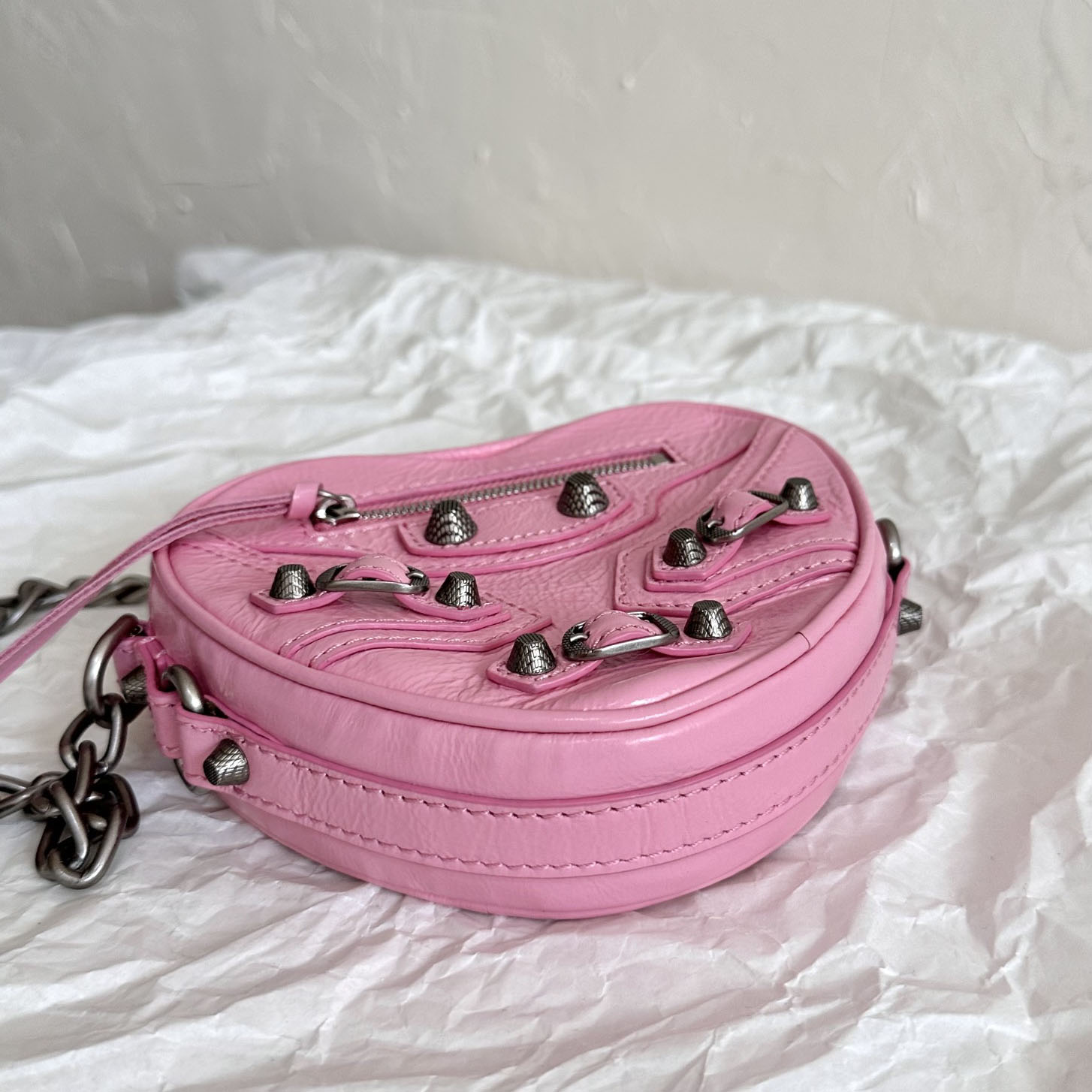 Balenciaga Le Cagole Heart Mini Bag In Pink  (16-12.7-4.5cm) - EUR FASHION