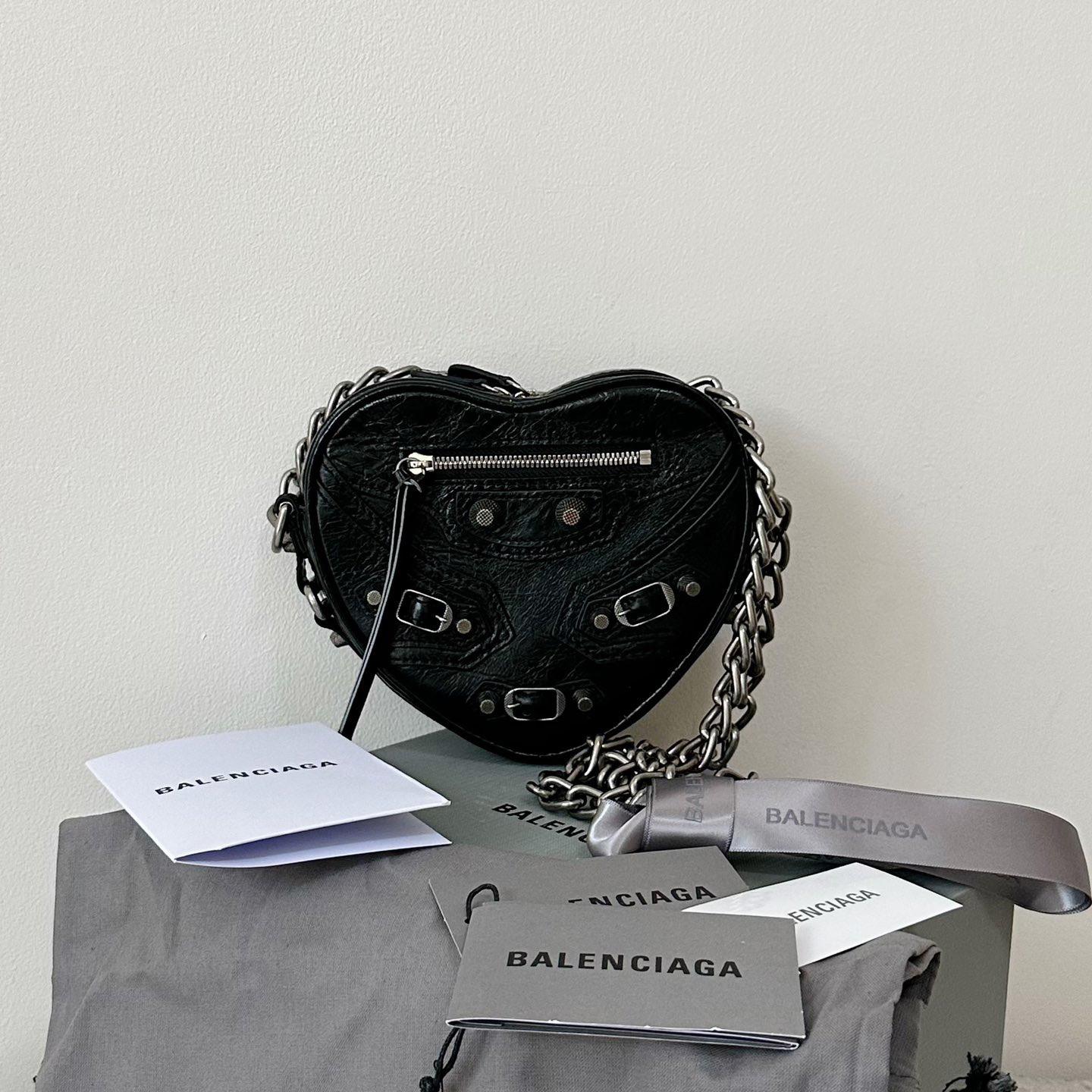 Balenciaga Le Cagole Heart Mini Bag In Black(16-12.7-4.5cm) - EUR FASHION