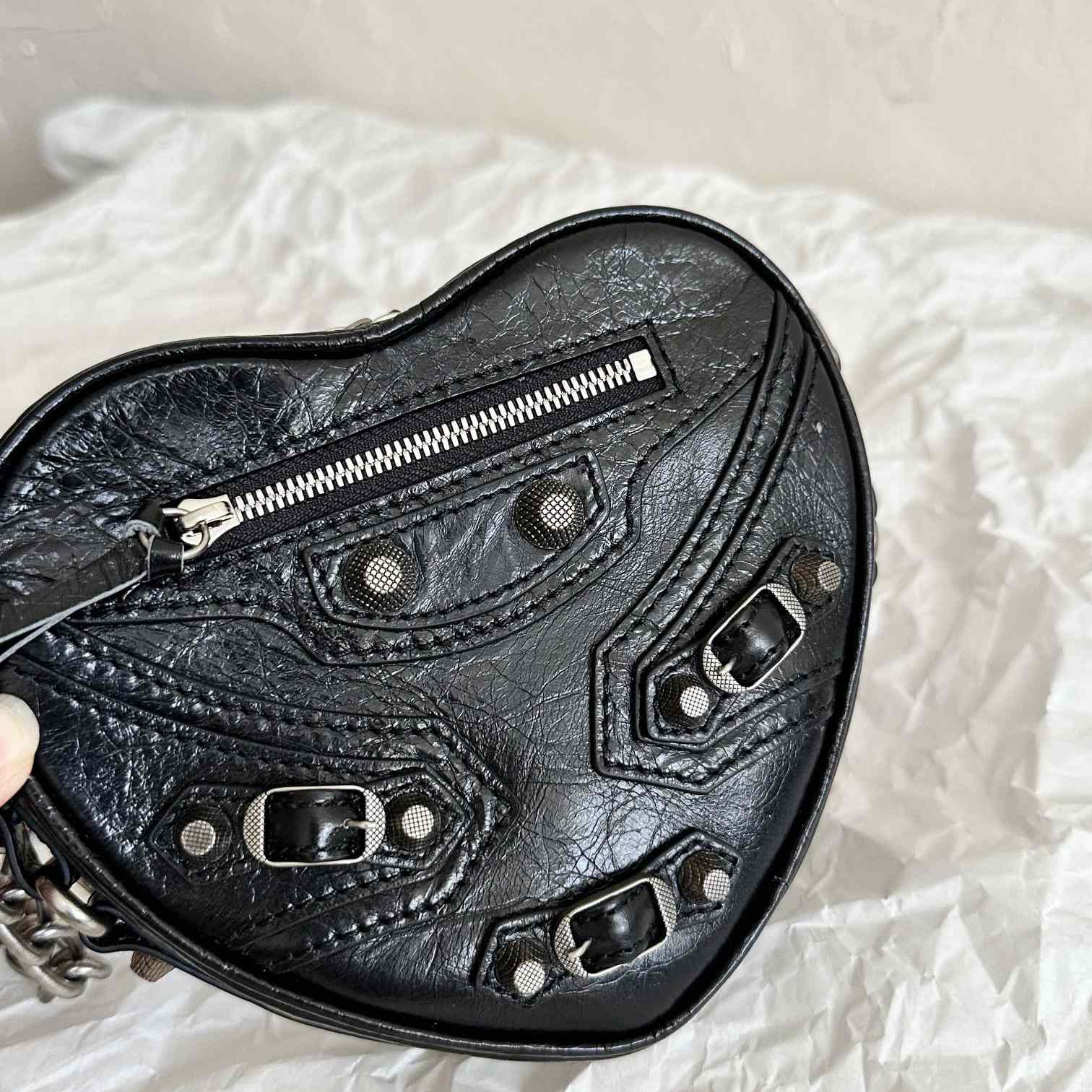 Balenciaga Le Cagole Heart Mini Bag In Black(16-12.7-4.5cm) - EUR FASHION