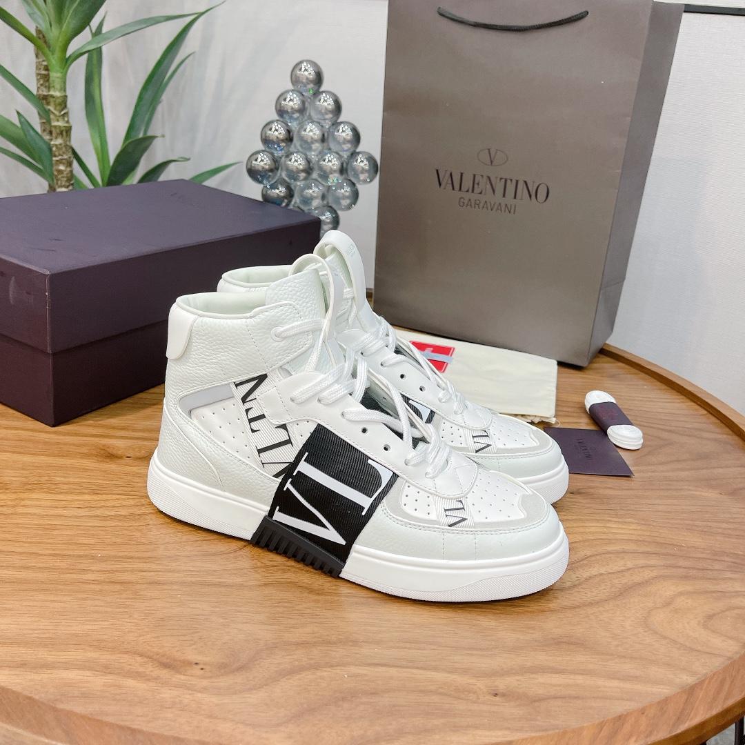 Valenti Mid-top Calfskin VL7N Sneaker With Bands - EUR FASHION