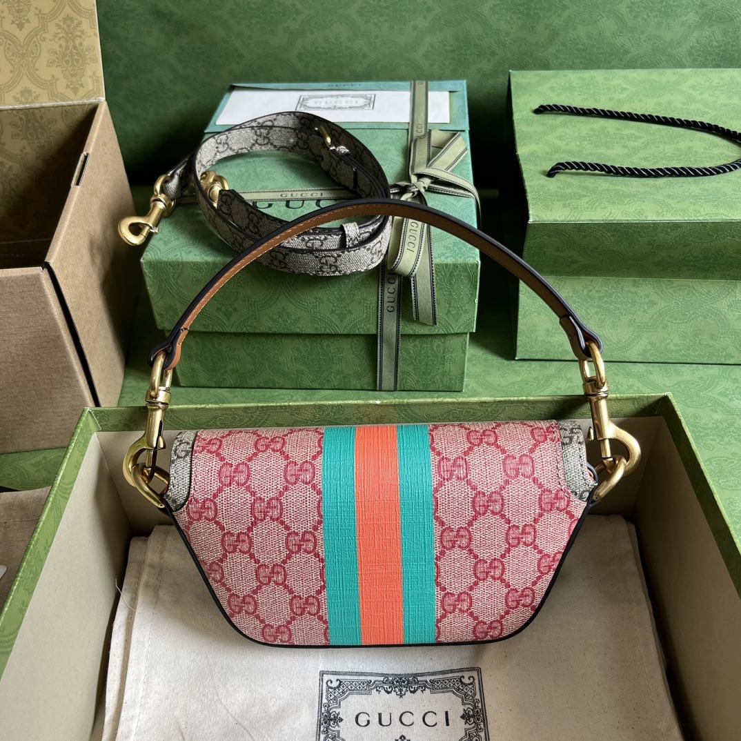 Gucci GG Top Handle Mini Bag With Web(13-18*10-4.5cm) - EUR FASHION