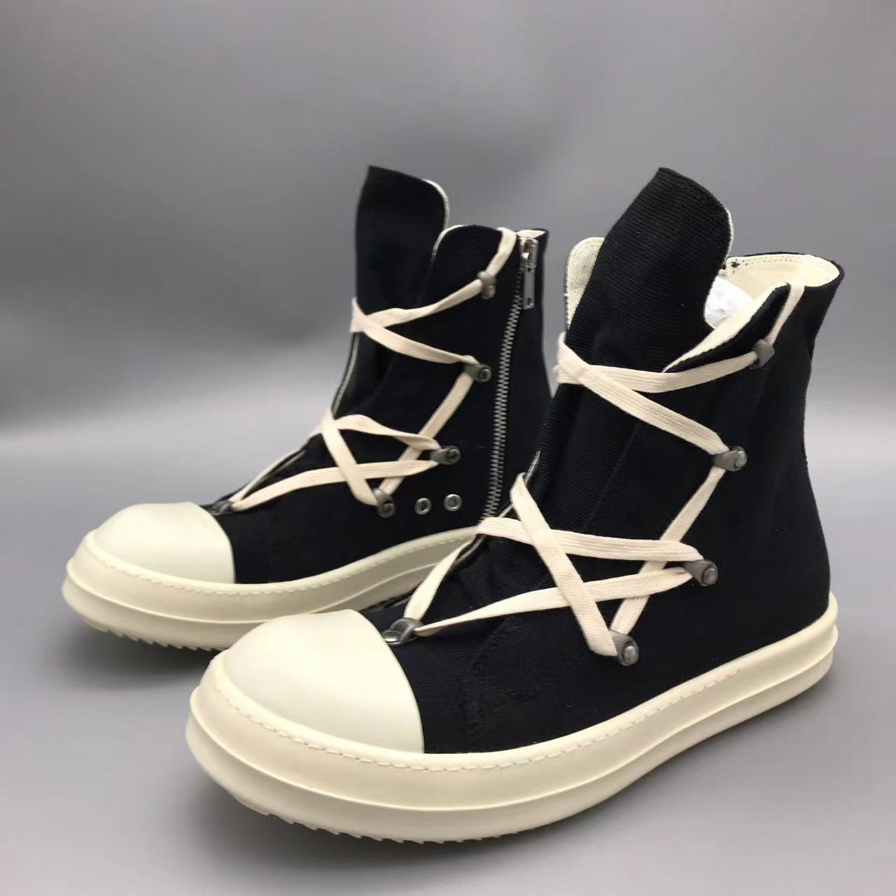 Rick Owens Drkshdw Black Hexagon Sneakers - EUR FASHION