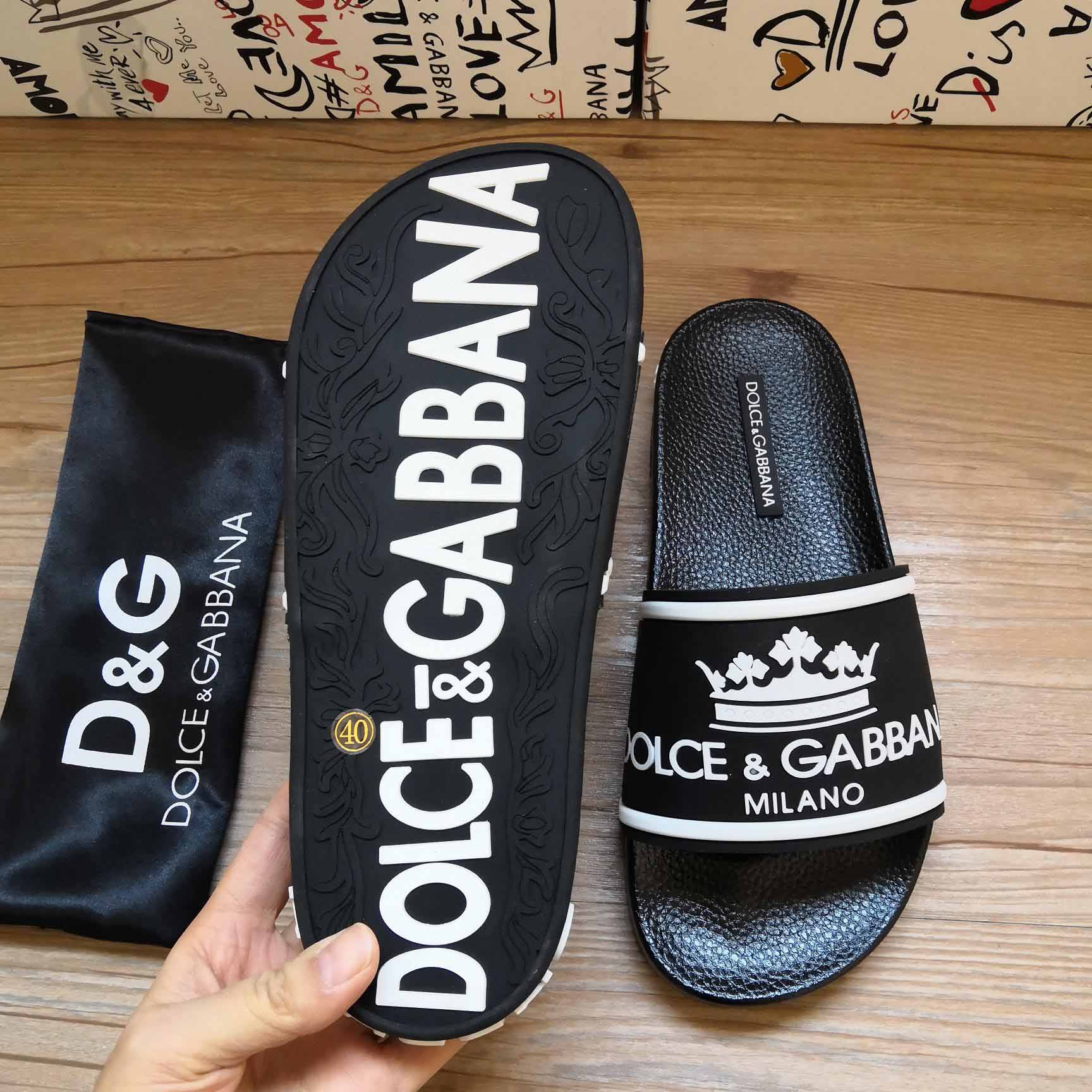 Dolce & Gabbana Logo Slides - EUR FASHION