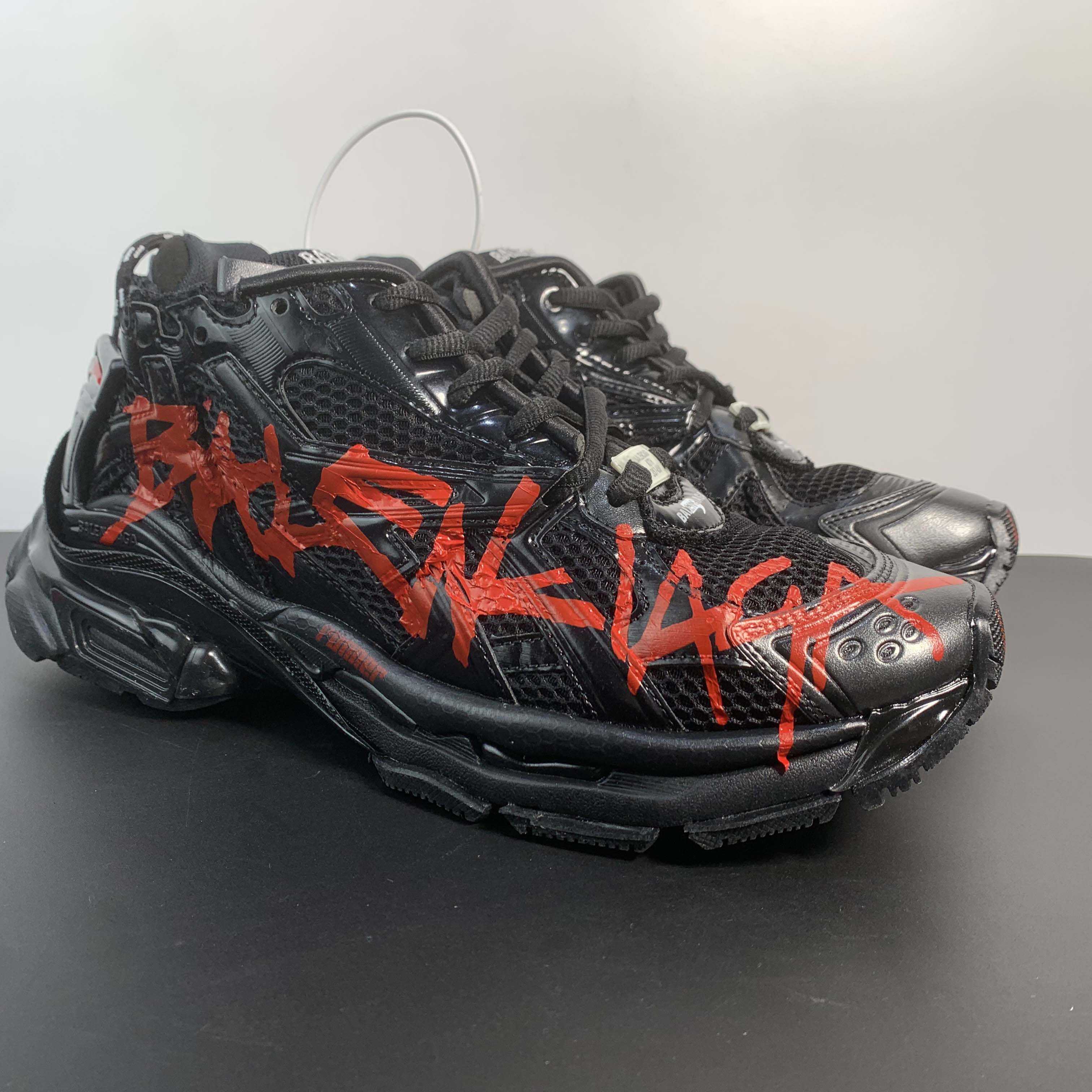 Balenciaga Runner Graffiti Sneaker In Black - EUR FASHION