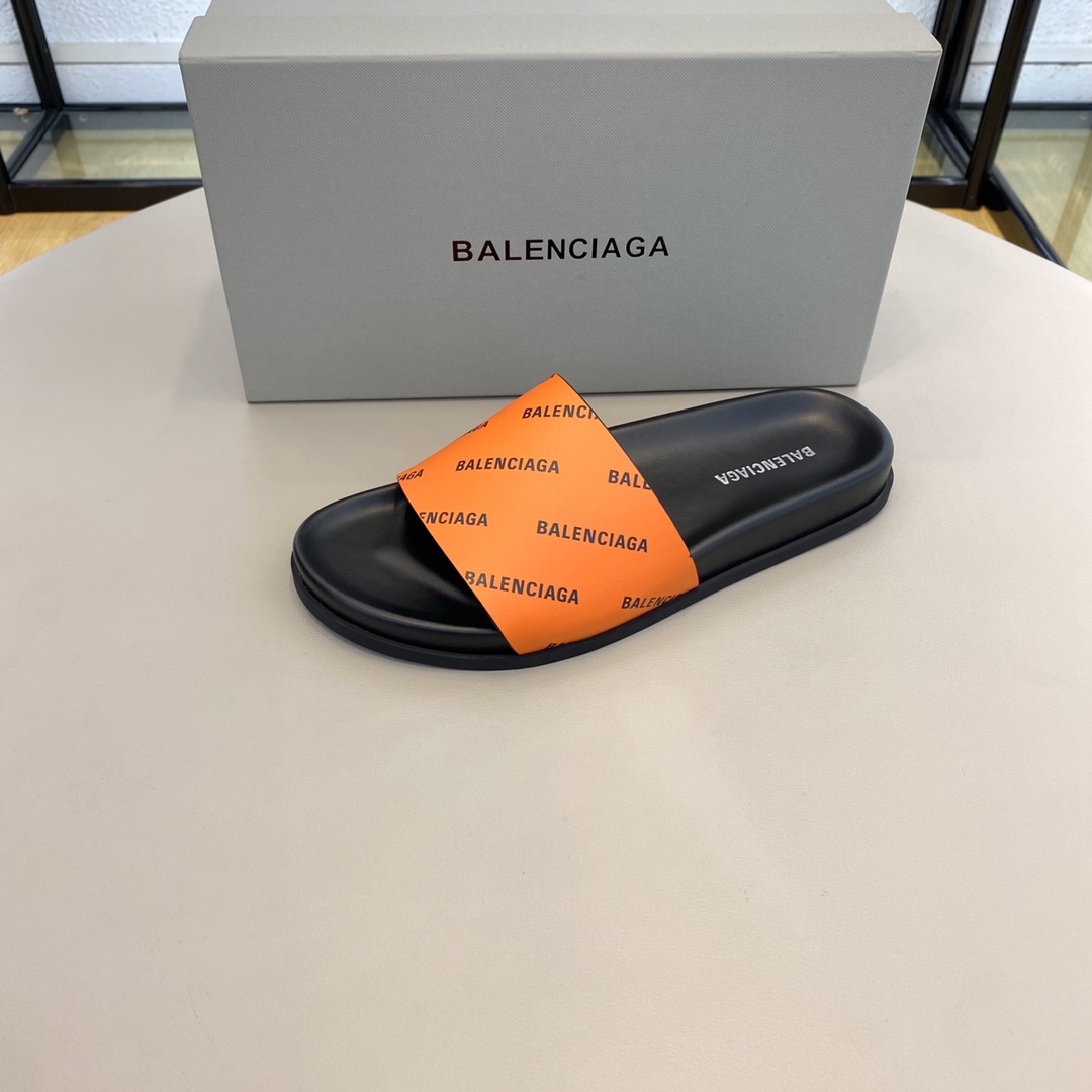 Balenciaga Logo Slide Sandal  - EUR FASHION