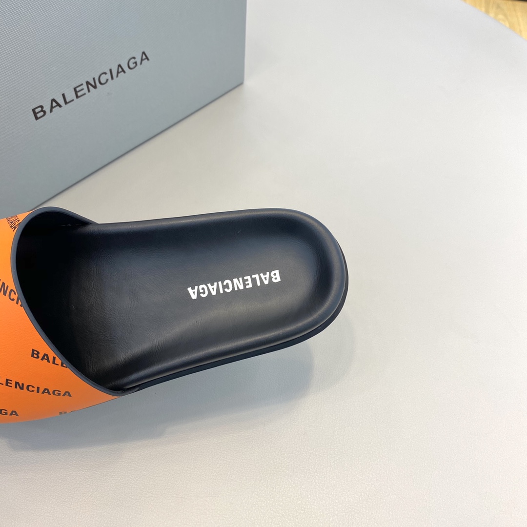 Balenciaga Logo Slide Sandal  - EUR FASHION