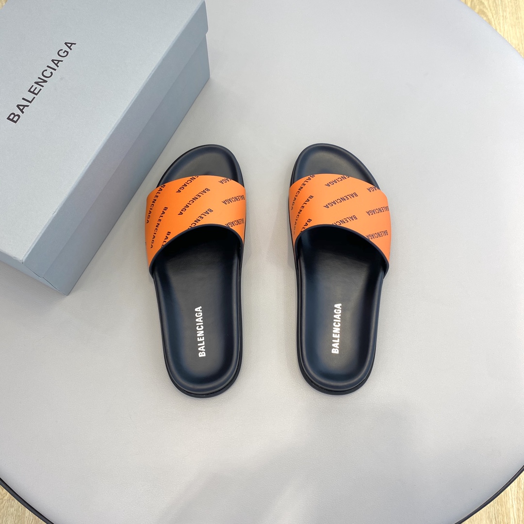 Balenciaga Logo Slide Sandal  - EUR FASHION