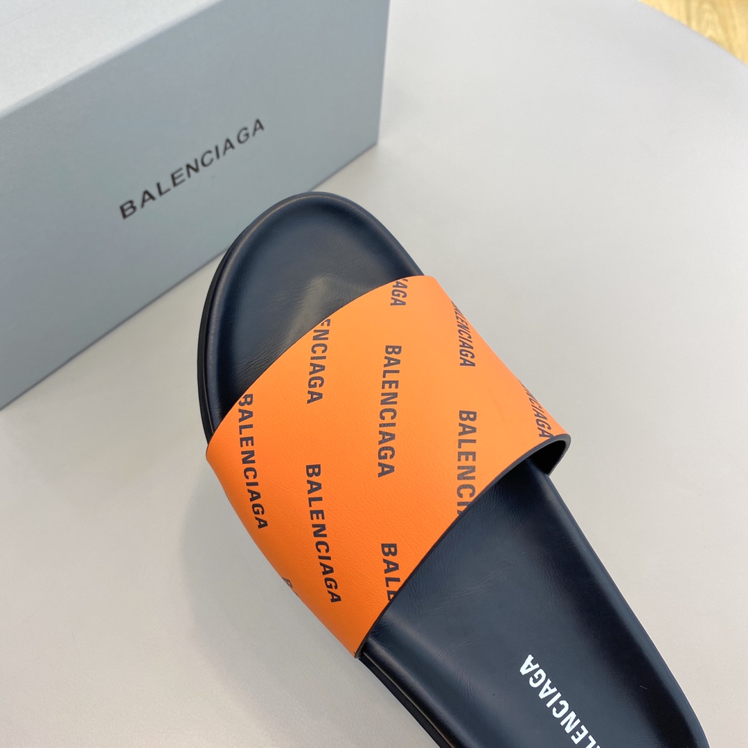 Balenciaga Logo Slide Sandal  - EUR FASHION