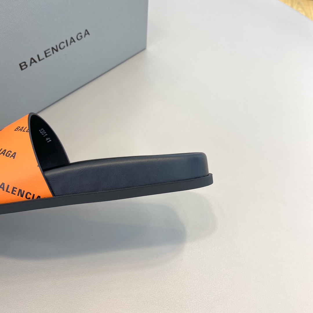 Balenciaga Logo Slide Sandal  - EUR FASHION