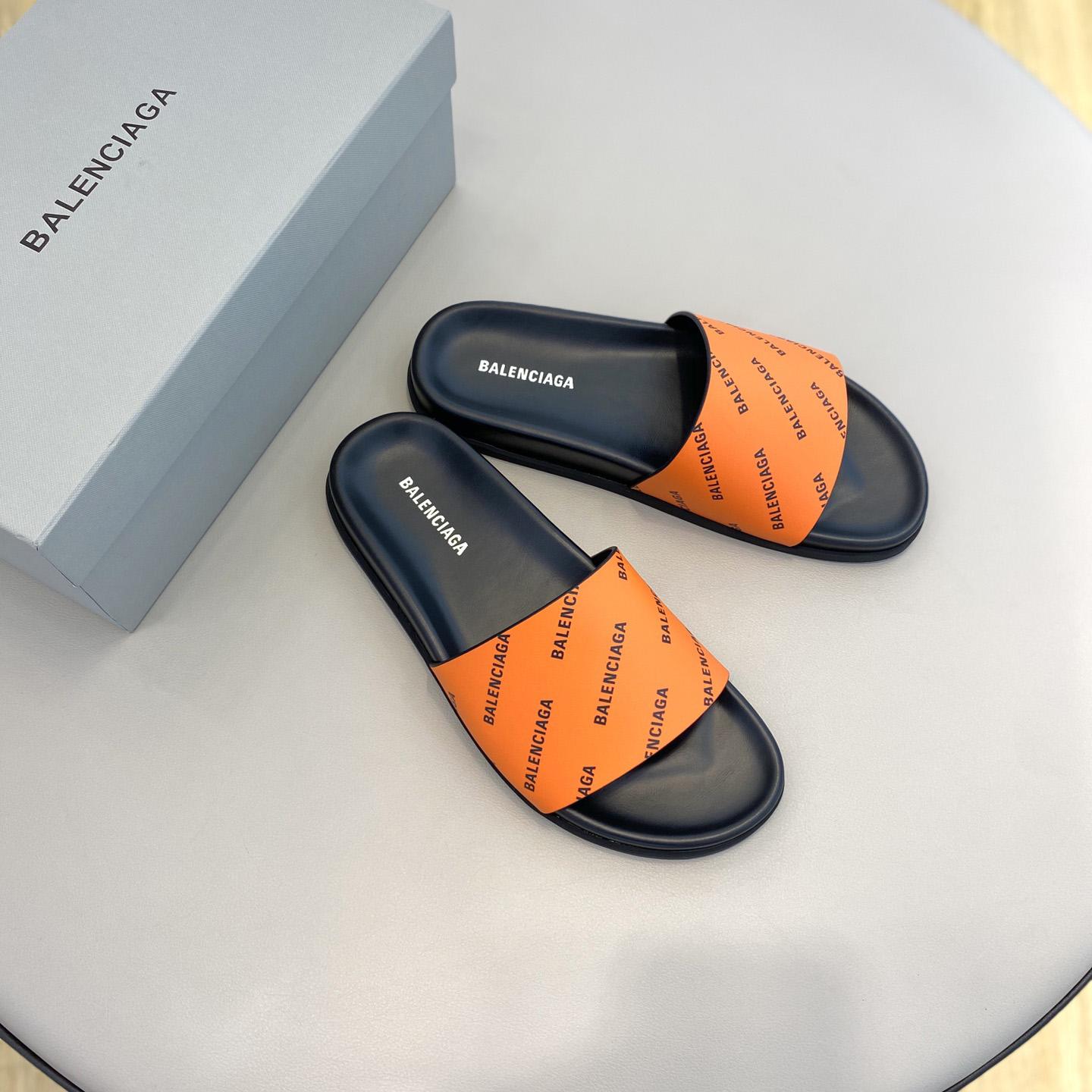 Balenciaga Logo Slide Sandal  - EUR FASHION