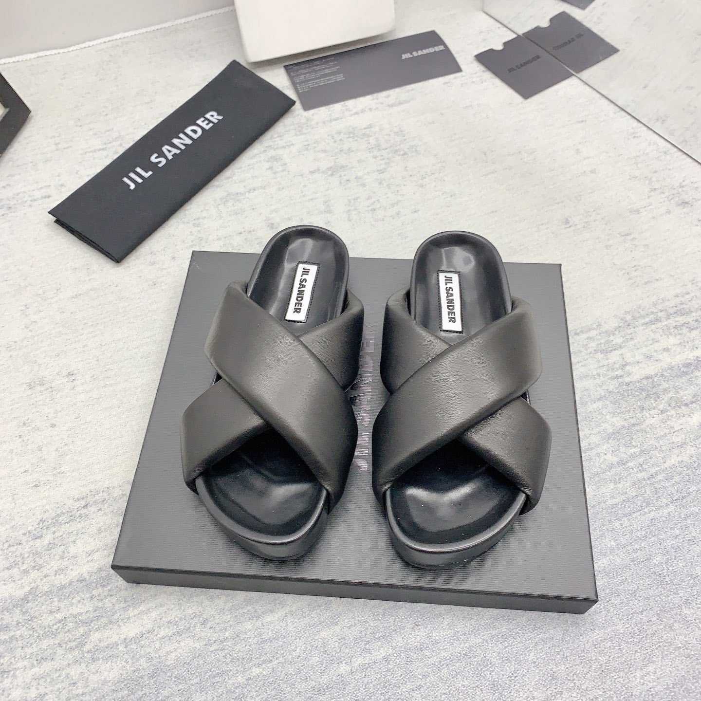 JIl Sander Padded Slides - EUR FASHION