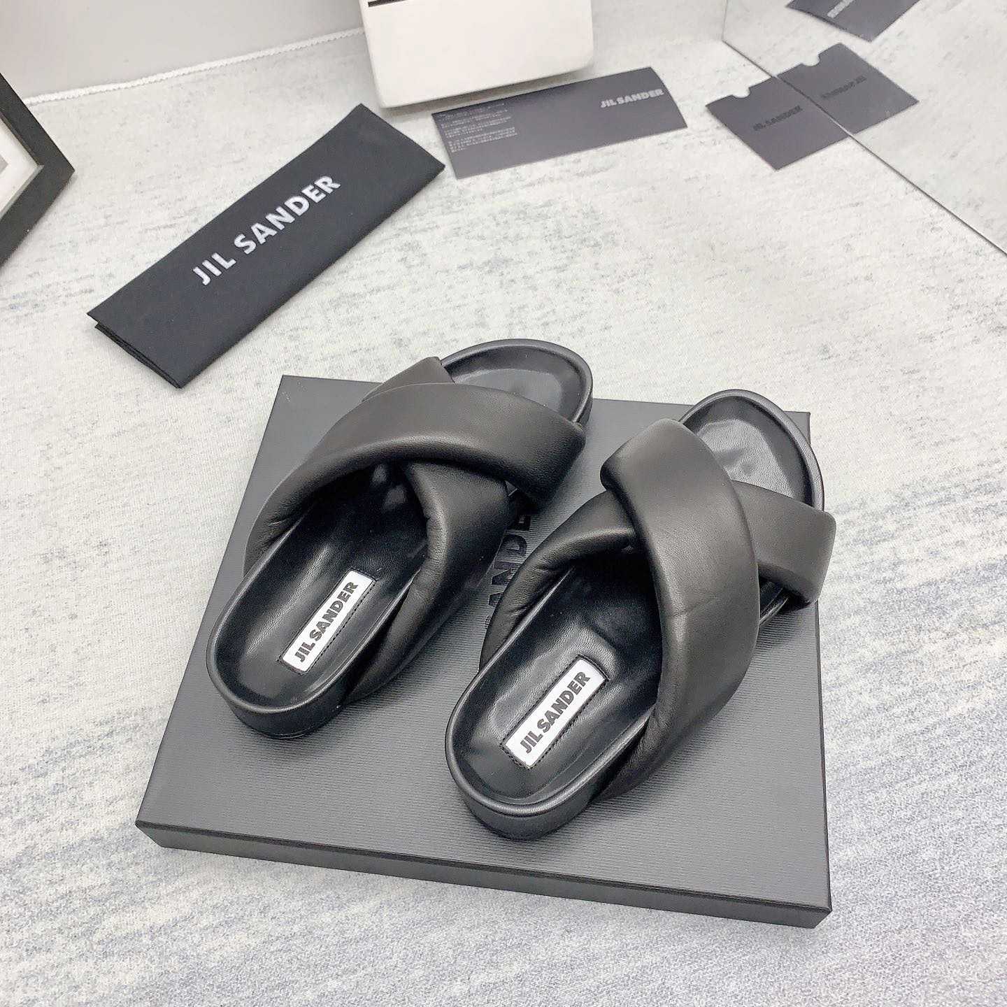 JIl Sander Padded Slides - EUR FASHION