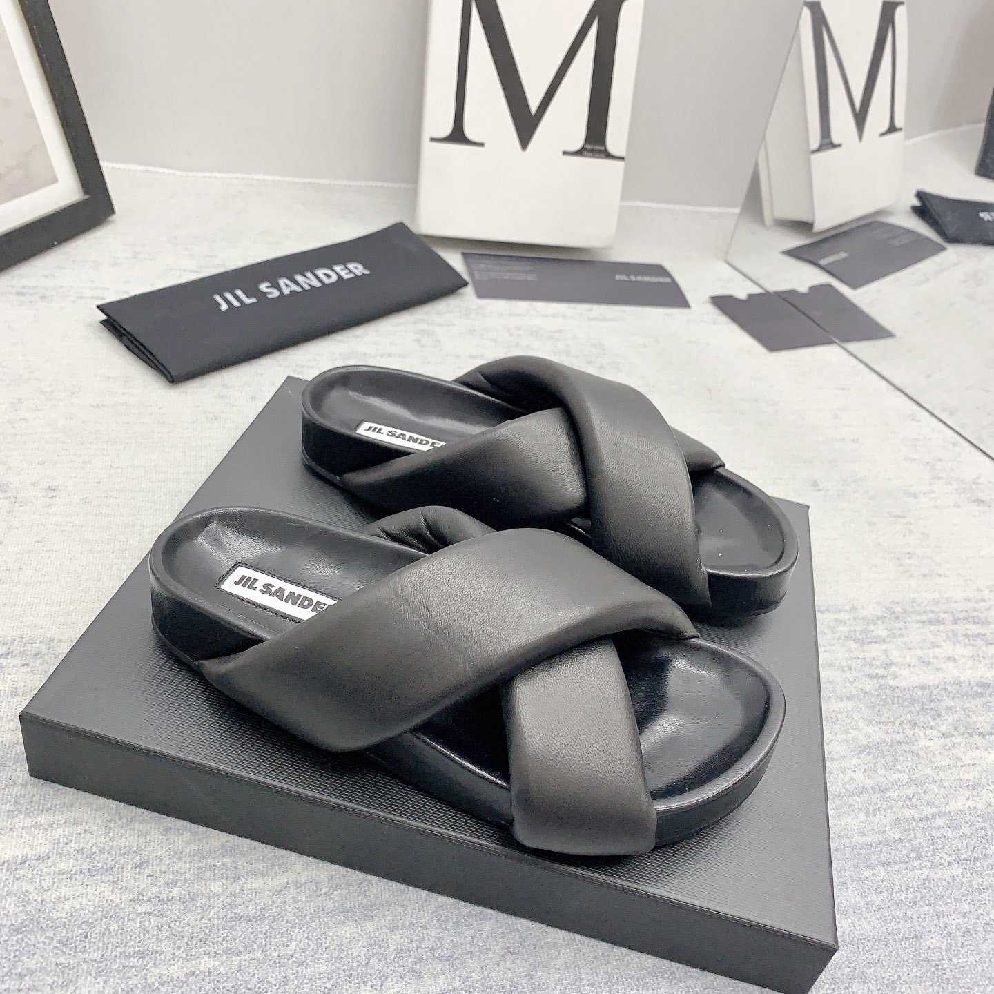 JIl Sander Padded Slides - EUR FASHION