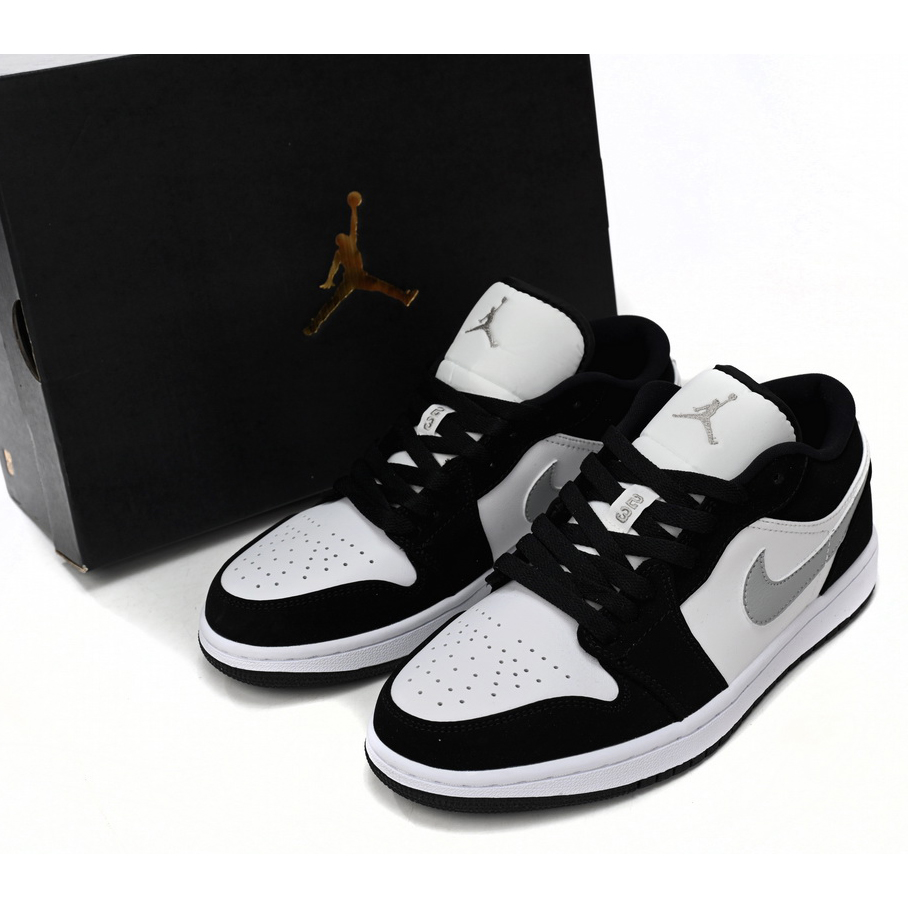 Air Jordan 1 Low Black and White Gray Sneaker    552780-018 - EUR FASHION