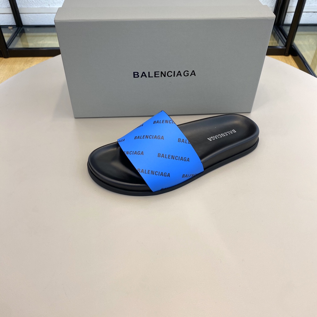 Balenciaga Logo Slide Sandal  - EUR FASHION