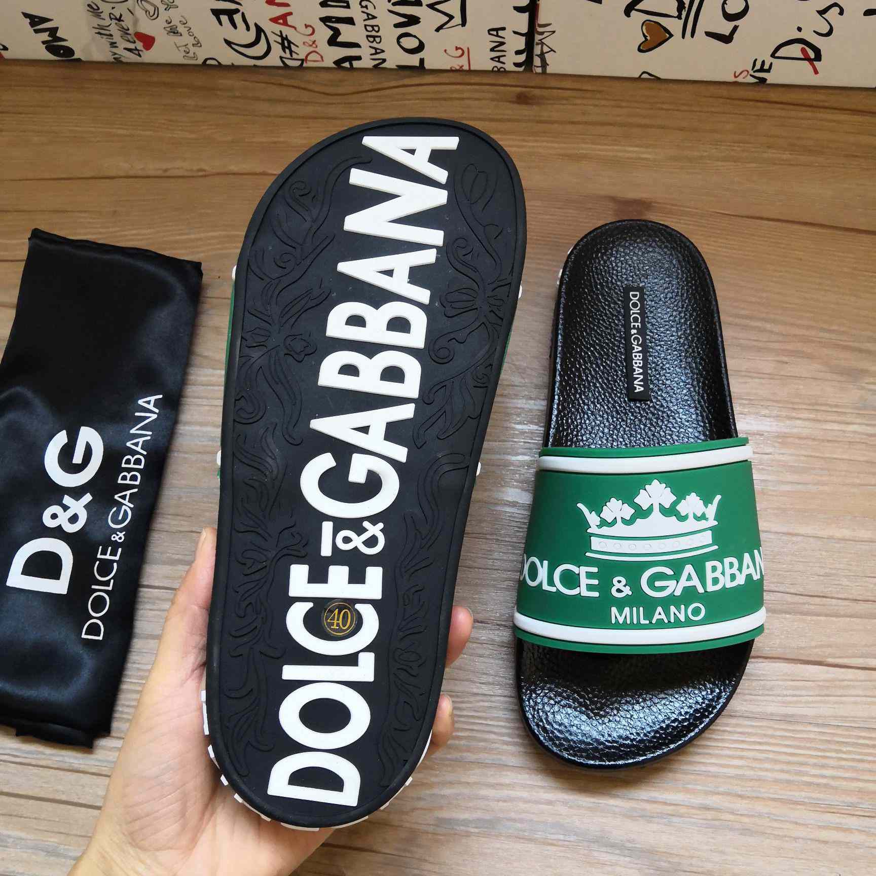 Dolce & Gabbana Logo Slides - EUR FASHION