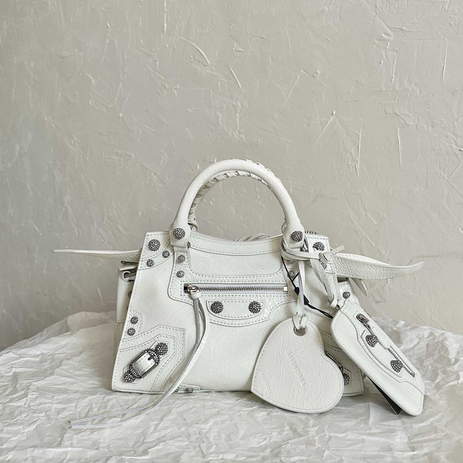 Balenciaga Women's Neo Cagole XS White Cross Body Bag(26×17.8×11.4cm) - EUR FASHION